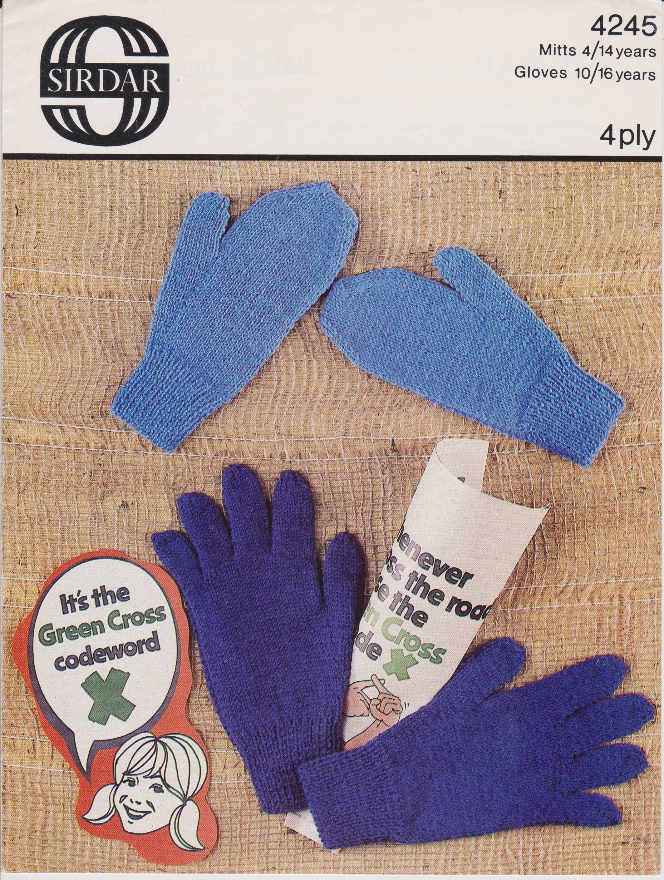 SIRDAR4245 - CHILD'S MITTS AND GLOVES IN 4 PLY - PDF KNITTING PATTERN
