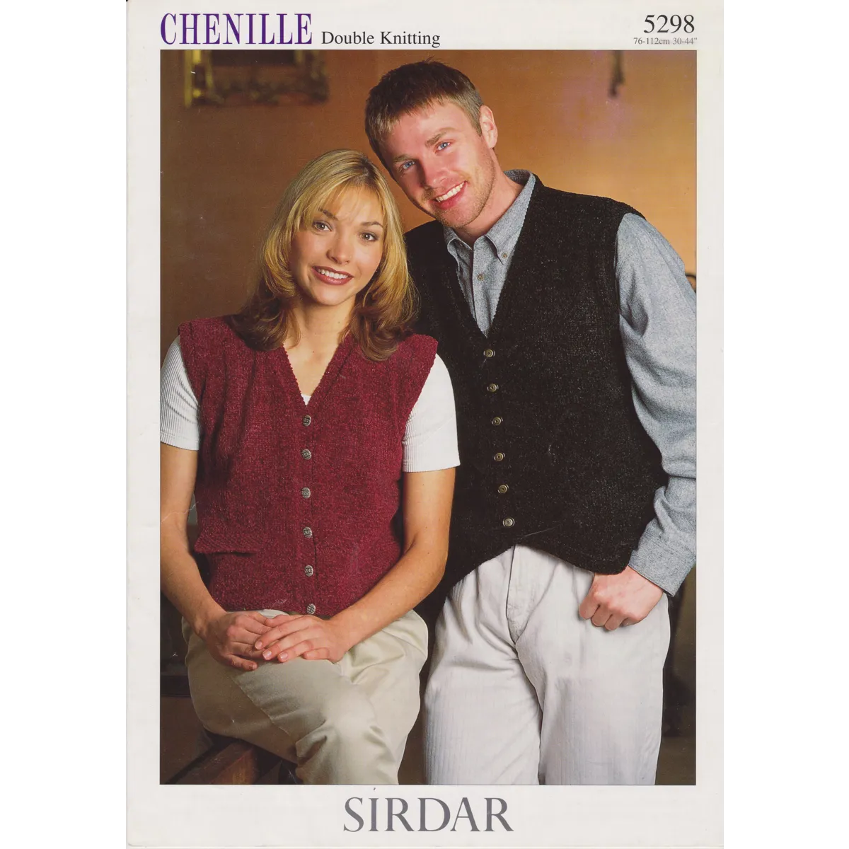 SIRDAR5298 - ADULT DK WAISTCOAT - PDF KNITTING PATTERN