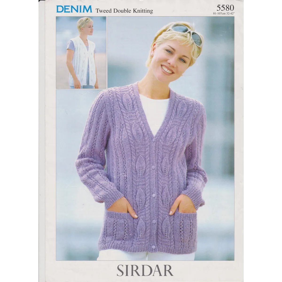 SIRDAR5580 - WOMAN'S CARDIGAN AND WAISTCOAT IN DK - PDF KNITTING PATTERN