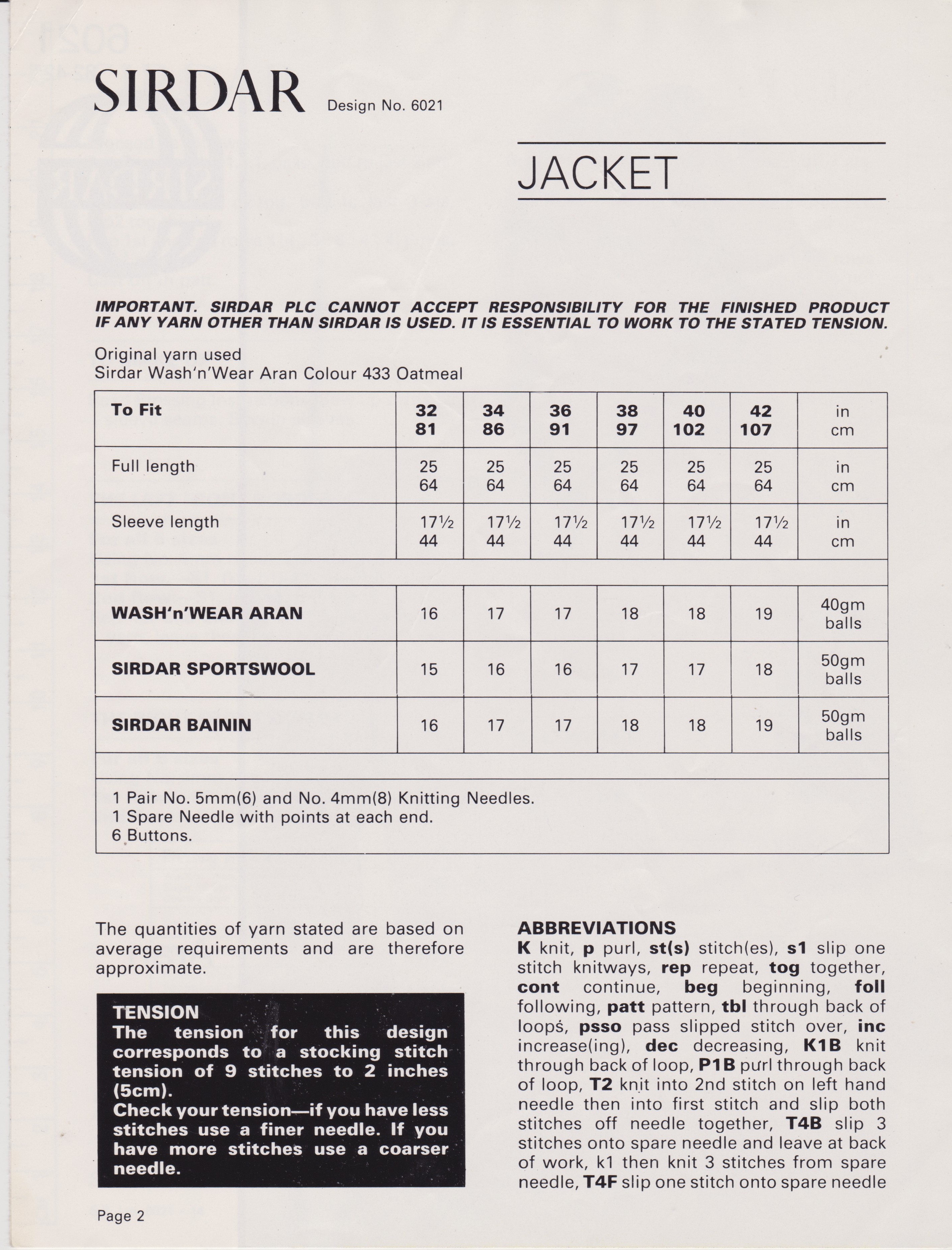 SIRDAR6021 - WOMAN'S CABLE ARAN WEIGH JACKET WITH COLLAR - PDF KNITTING PATTERN