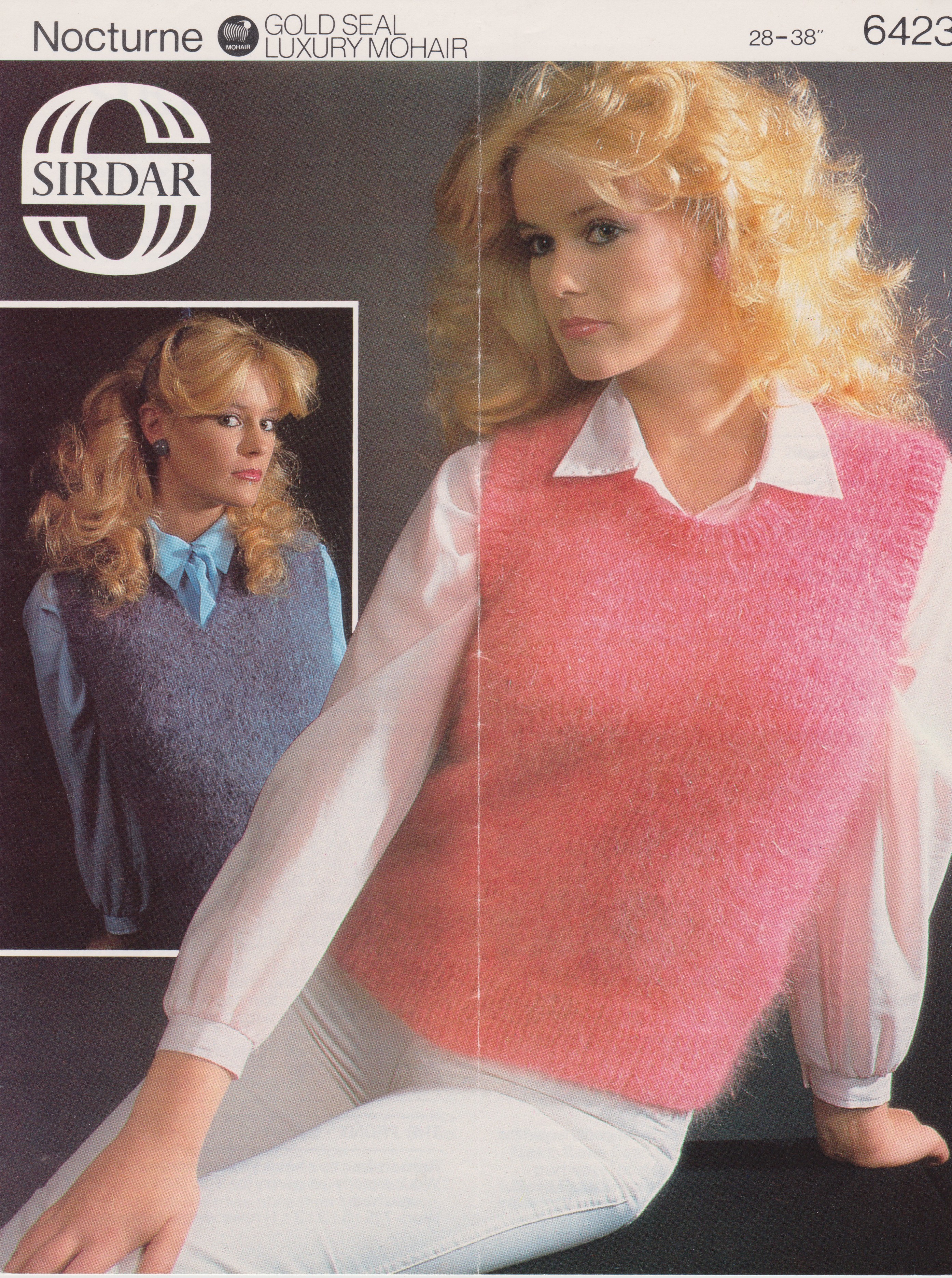 SIRDAR6423 - WOMAN'S SLIPOVER IN MOHAIR - PDF KNITTING PATTERN