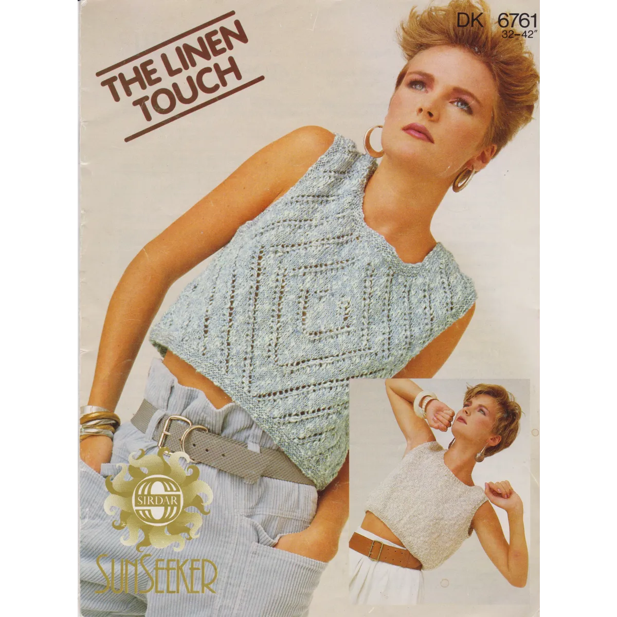 SIRDAR6761 - WOMAN'S CROPPED SLEEVELESS TOPS IN DK - PDF KNITTING PATTERN