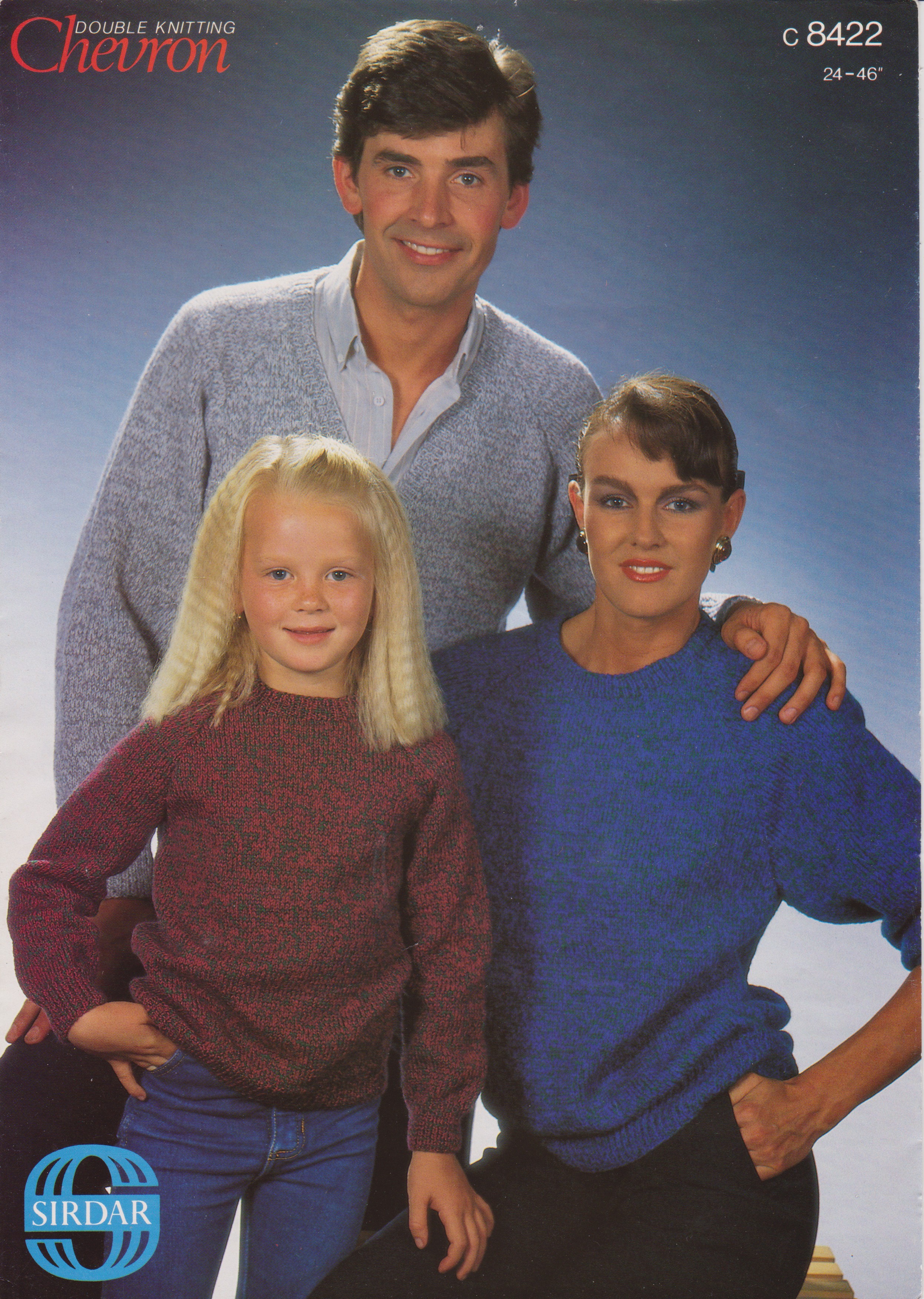 SIRDAR8422 - FAMILY SWEATER PATTERN IN DK - PDF KNITTING PATTERN