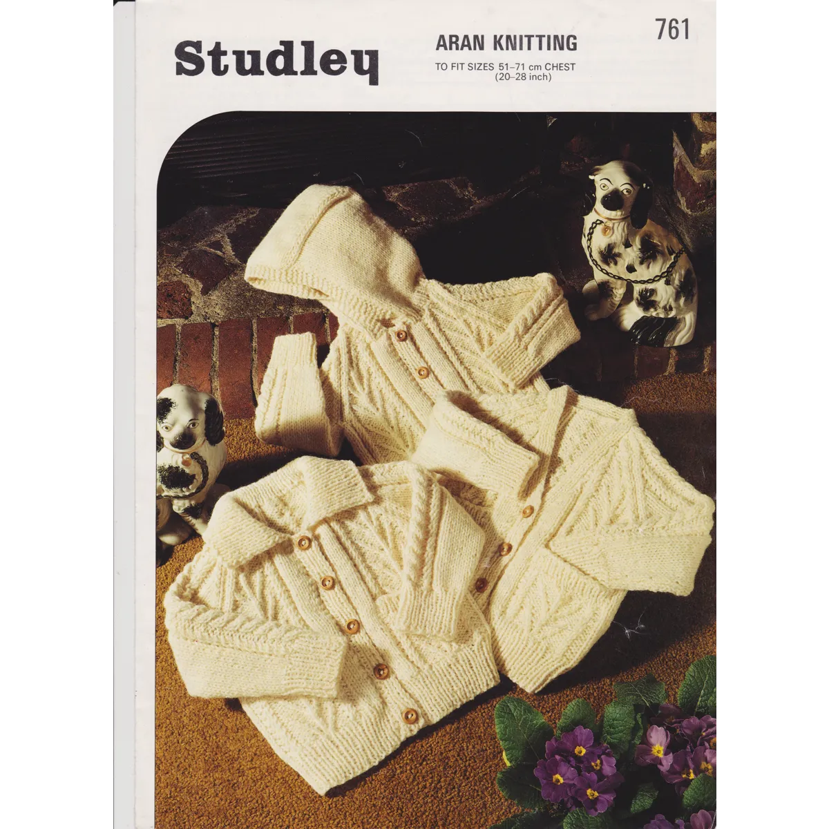 STUDLEY761 - CHILD'S ARAN JACKETS IN 3 STYLES - PDF KNITTING PATTERN