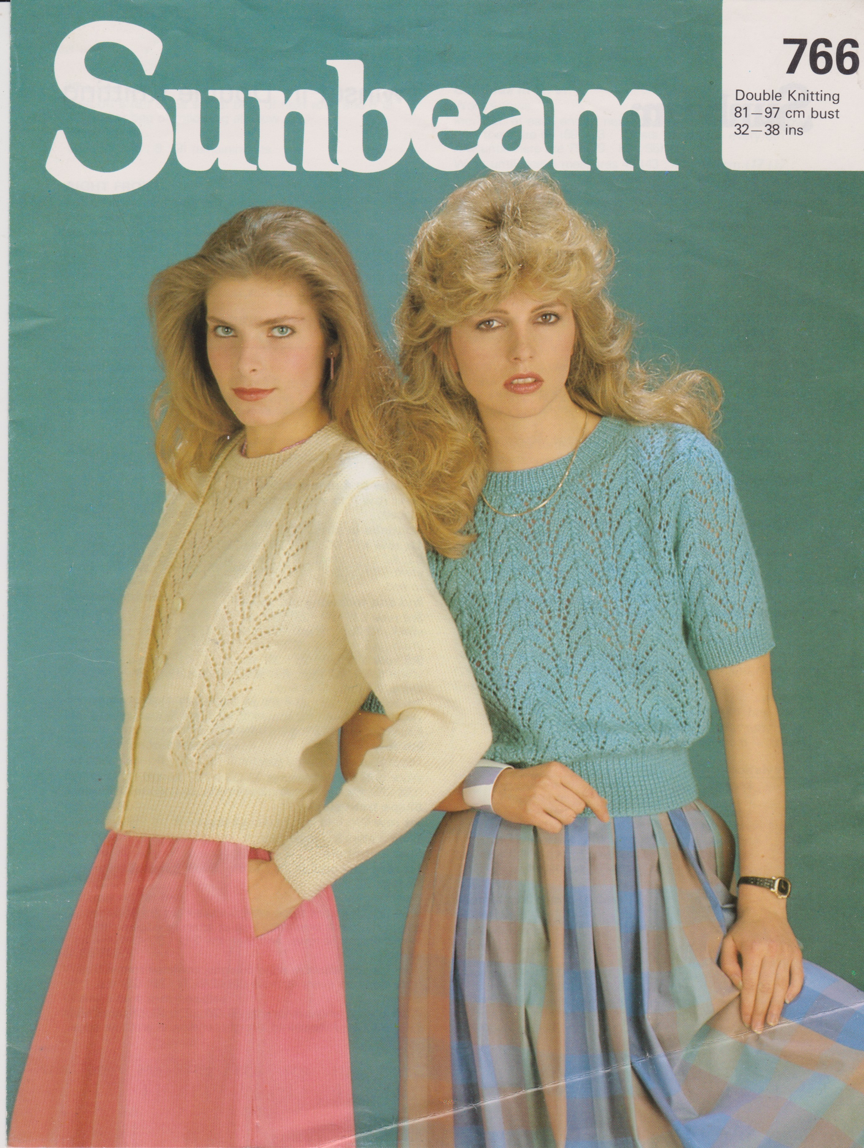SUNBEAM766 - WOMAN'S LACY PATTERN TOP AND CARDIGAN IN DK - PDF KNITTING PATTERN