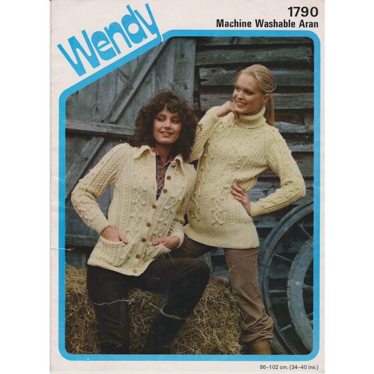 WENDY1790 - WOMAN'S CABLE JACKET AND SWEATER IN ARAN - PDF KNITTING PATTERN