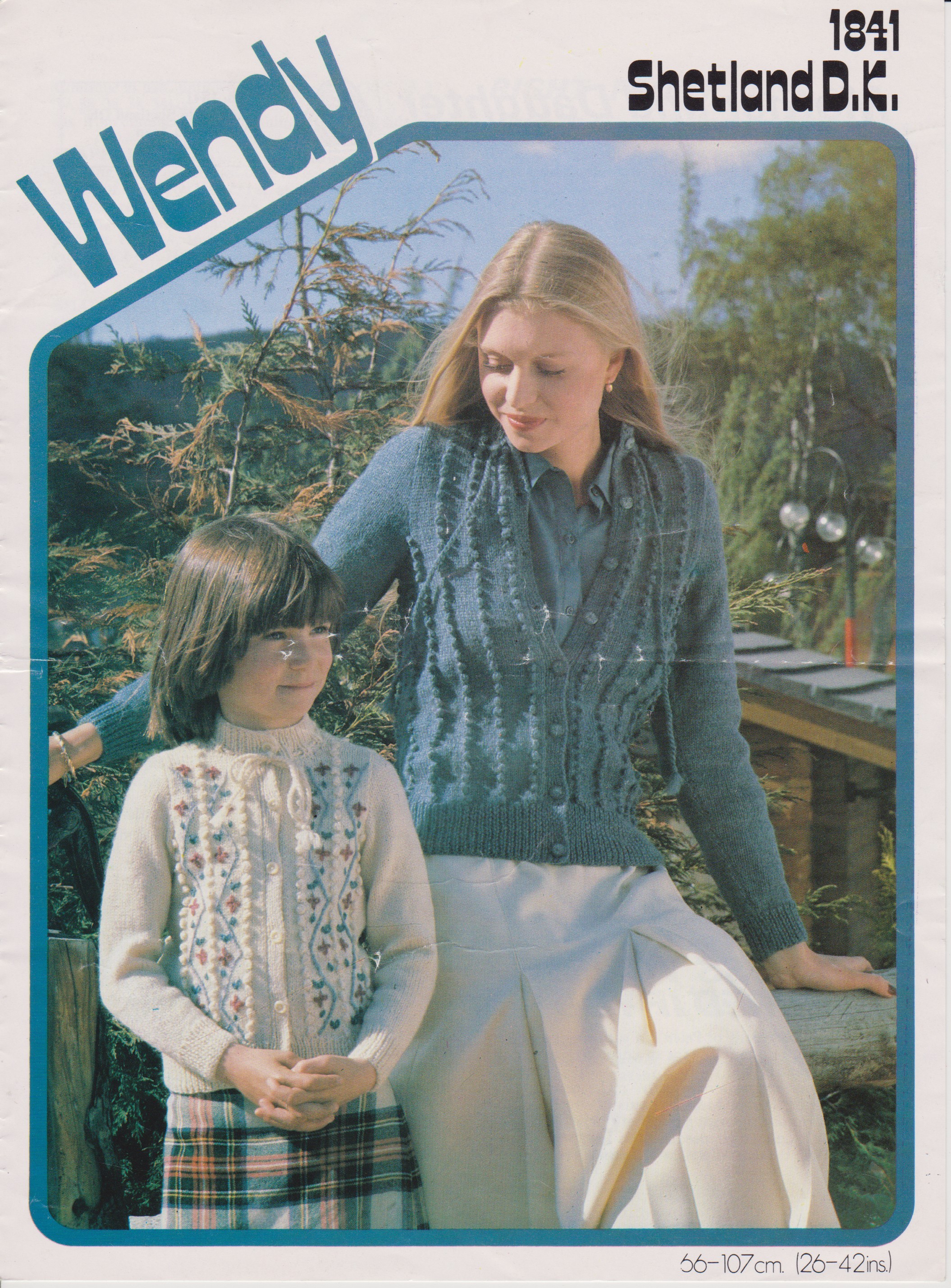 WENDY1841 - WOMAN'S AND GIRL'S  CARDIGANS IN DK - PDF KNITTING PATTERN