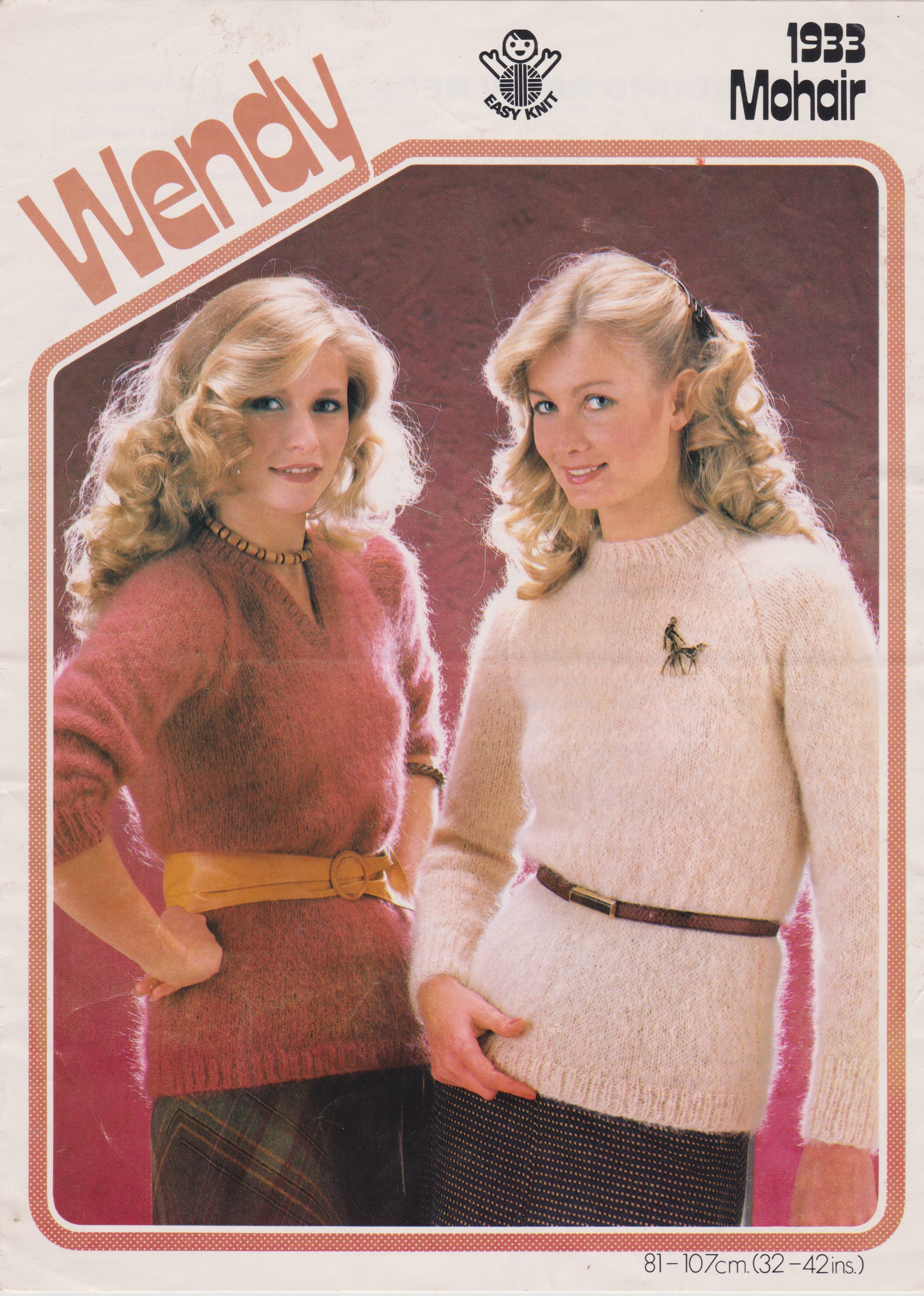 WENDY1933 - WOMAN'S MOHAIR SWEATER - PDF KNITTING PATTERN