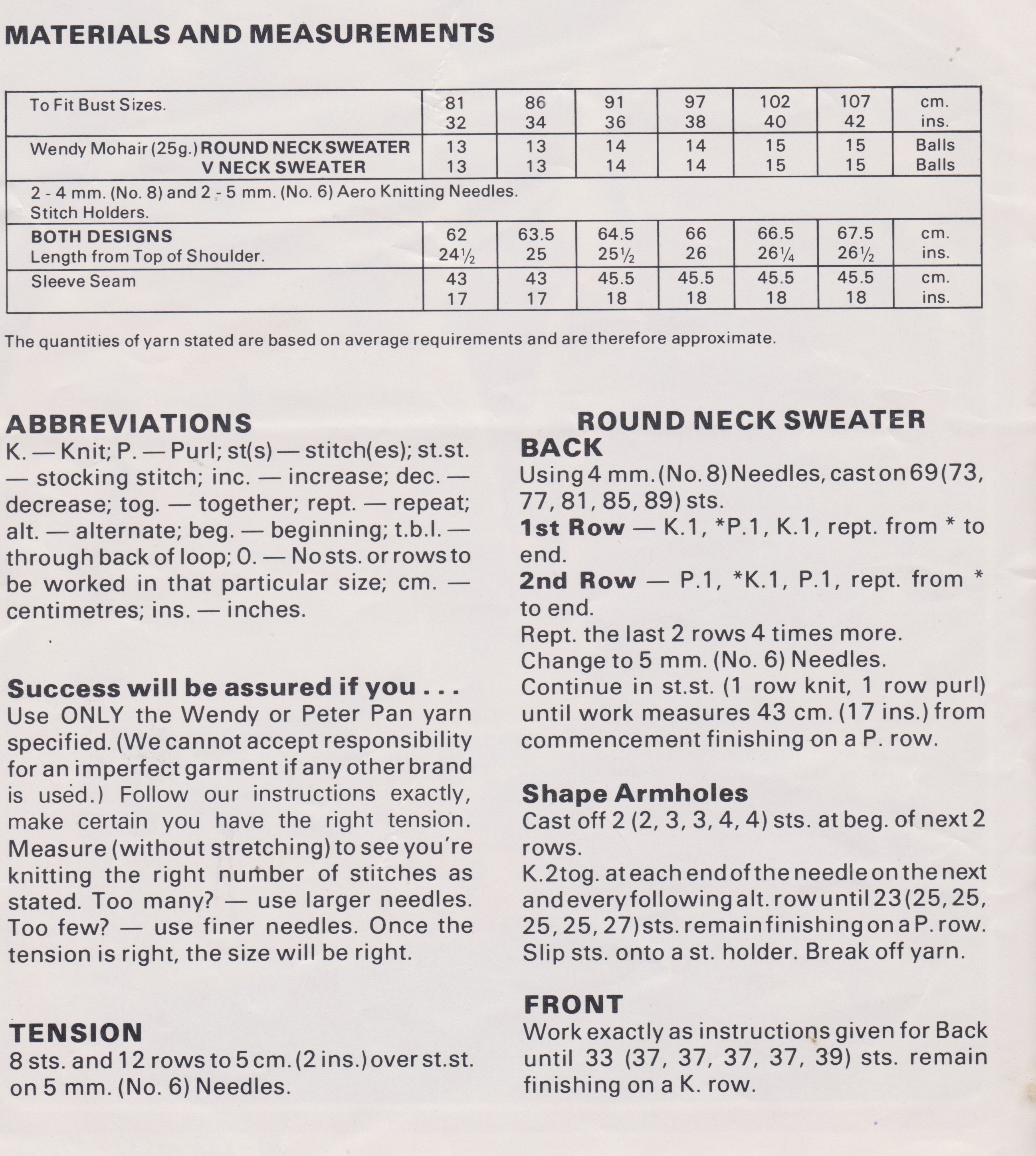 WENDY1933 - WOMAN'S MOHAIR SWEATER - PDF KNITTING PATTERN