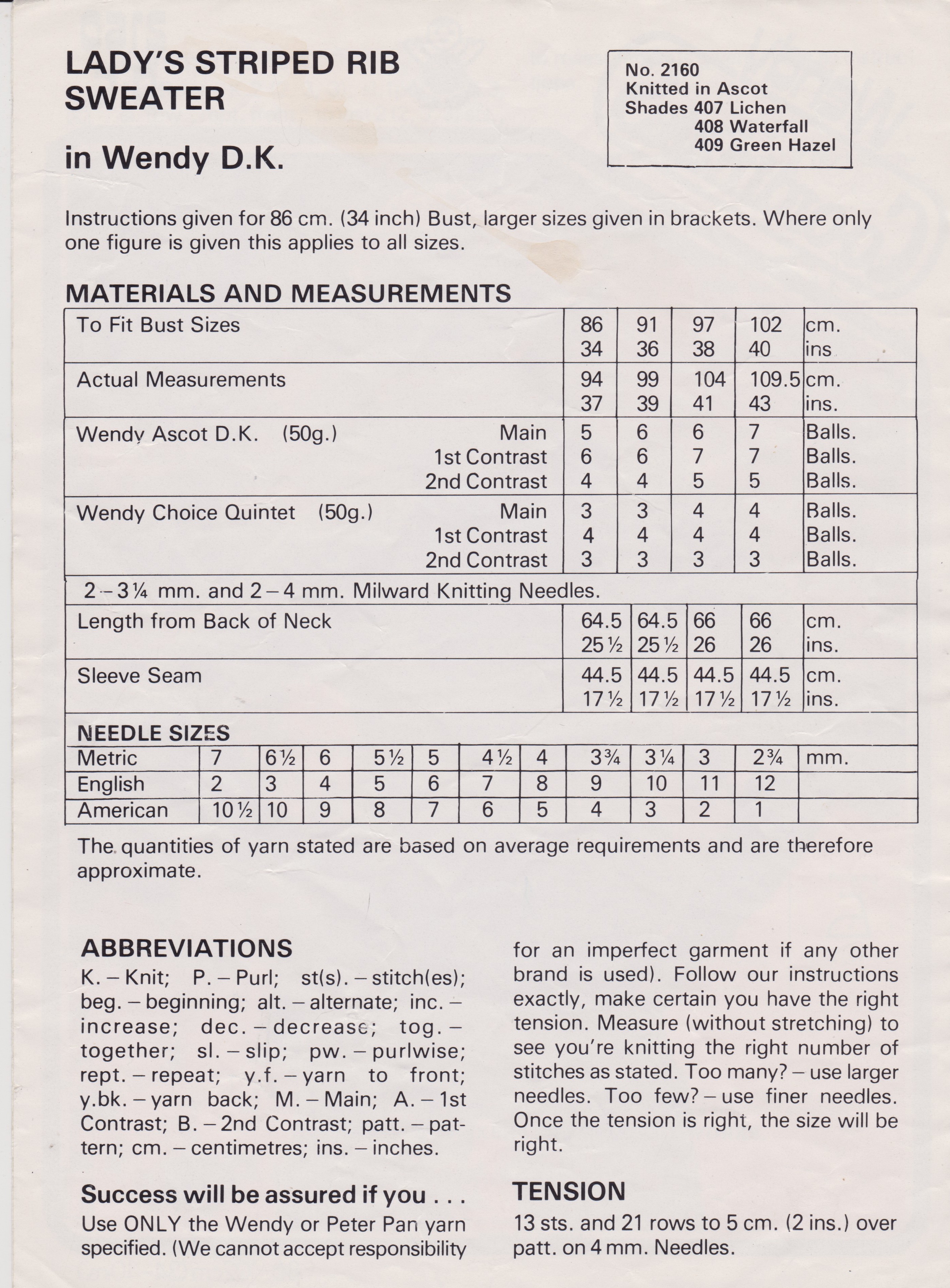 WENDY2160 - WOMAN'S TEXTURED PATTERN SWEATER IN DK - PDF KNITTING PATTERN