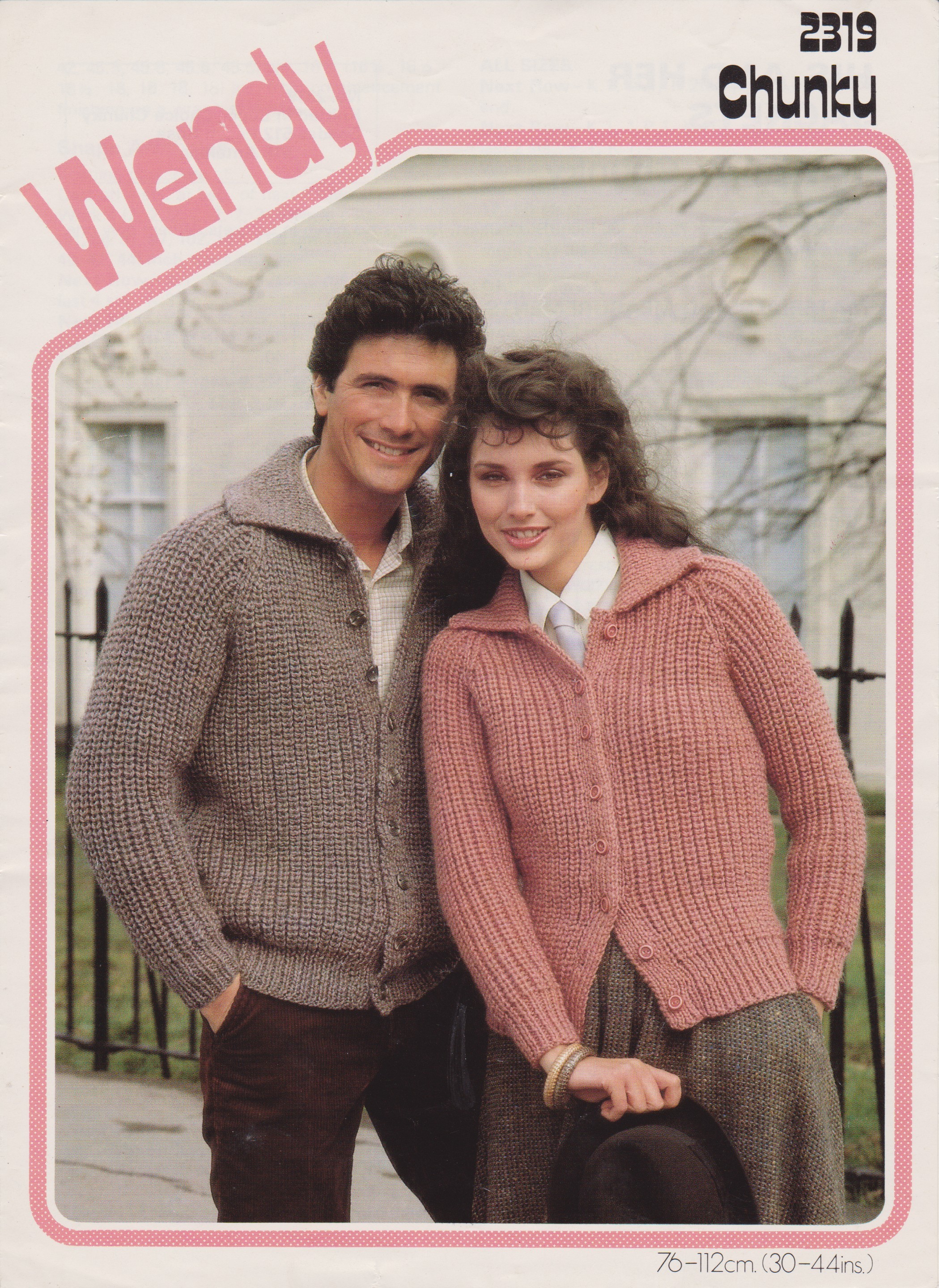 WENDY2319 - UNISEX CHUNKY JACKET - PDF KNITTING PATTERN