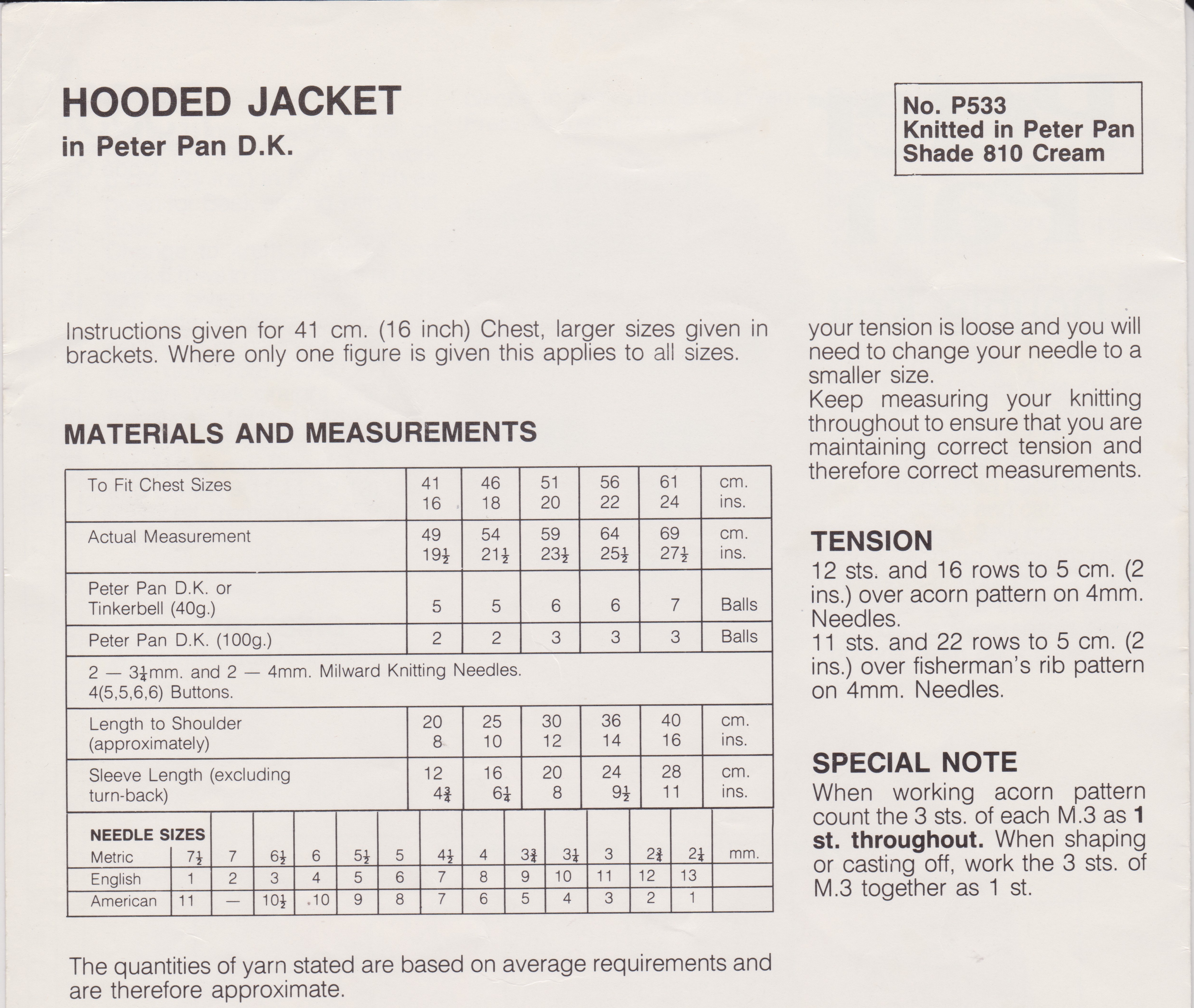 WENDYP533 - BABY'S HOODED JACKET DK - PDF KNITTING PATTERN