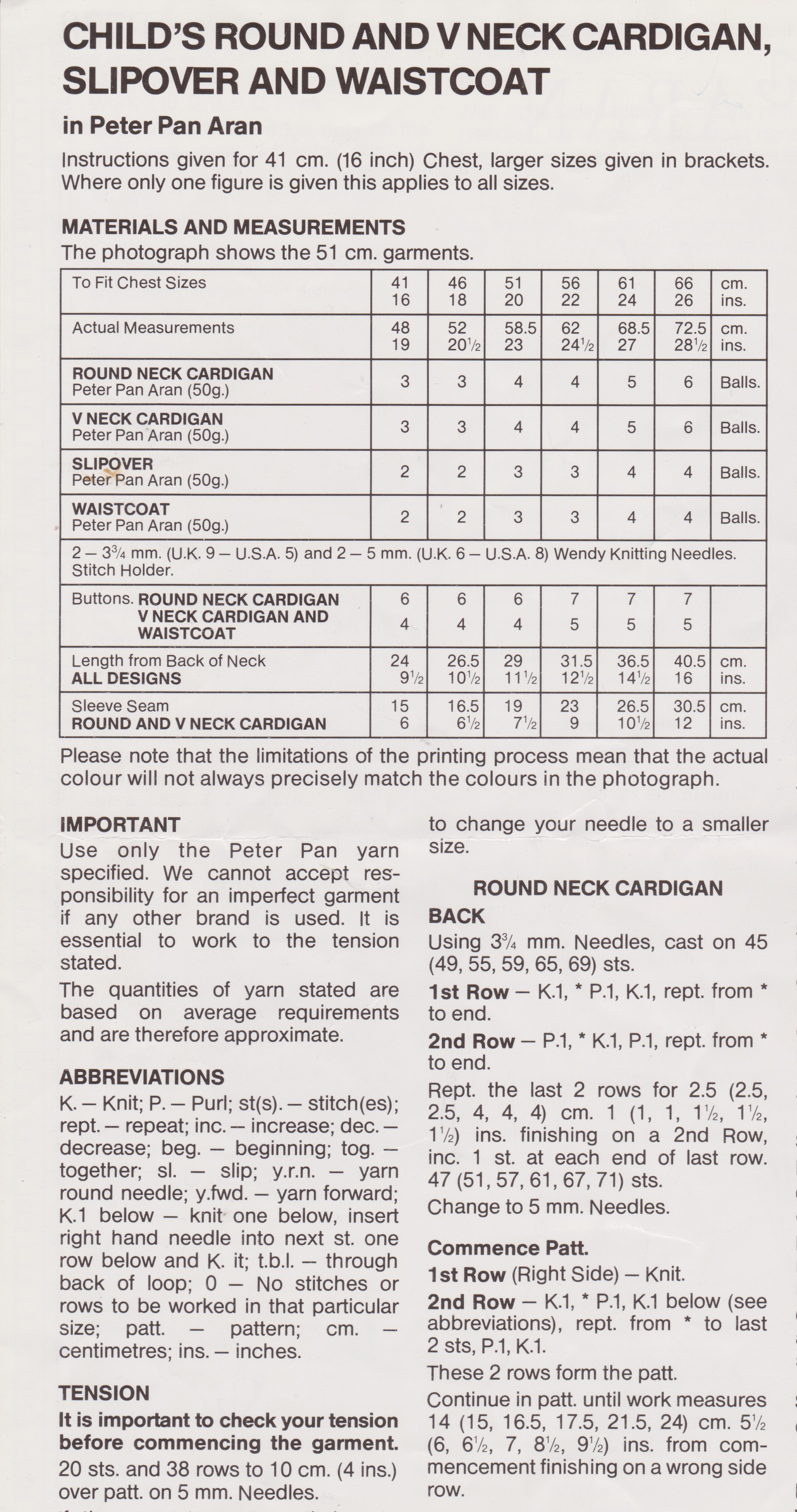 WENDYP728 - BOY AND GIRL'S CARDIGAN AND TANK TOP IN ARAN PDF KNITTING PATTERN