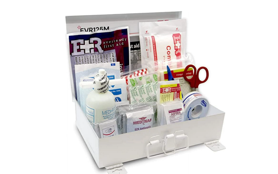 25 Person First Aid Kit with Metal Case, OSHA Compliant