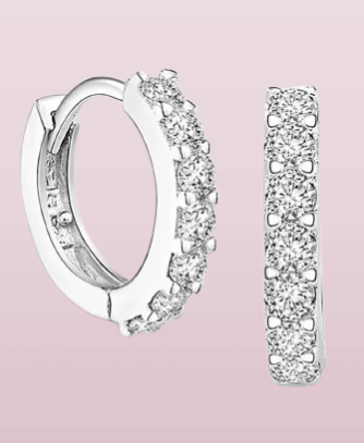 Luxury Plated Rhinestone Crystal Hoop