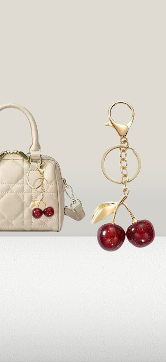 Elegant Cherry Key Chain