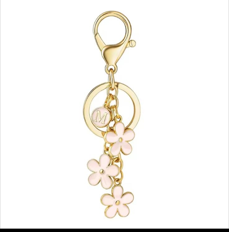 Cute initial keychain