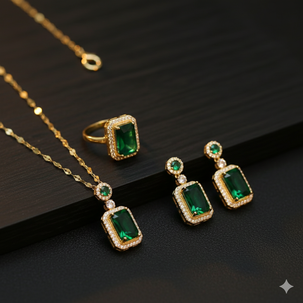 Exquisite Quadrate Rhinestone Set