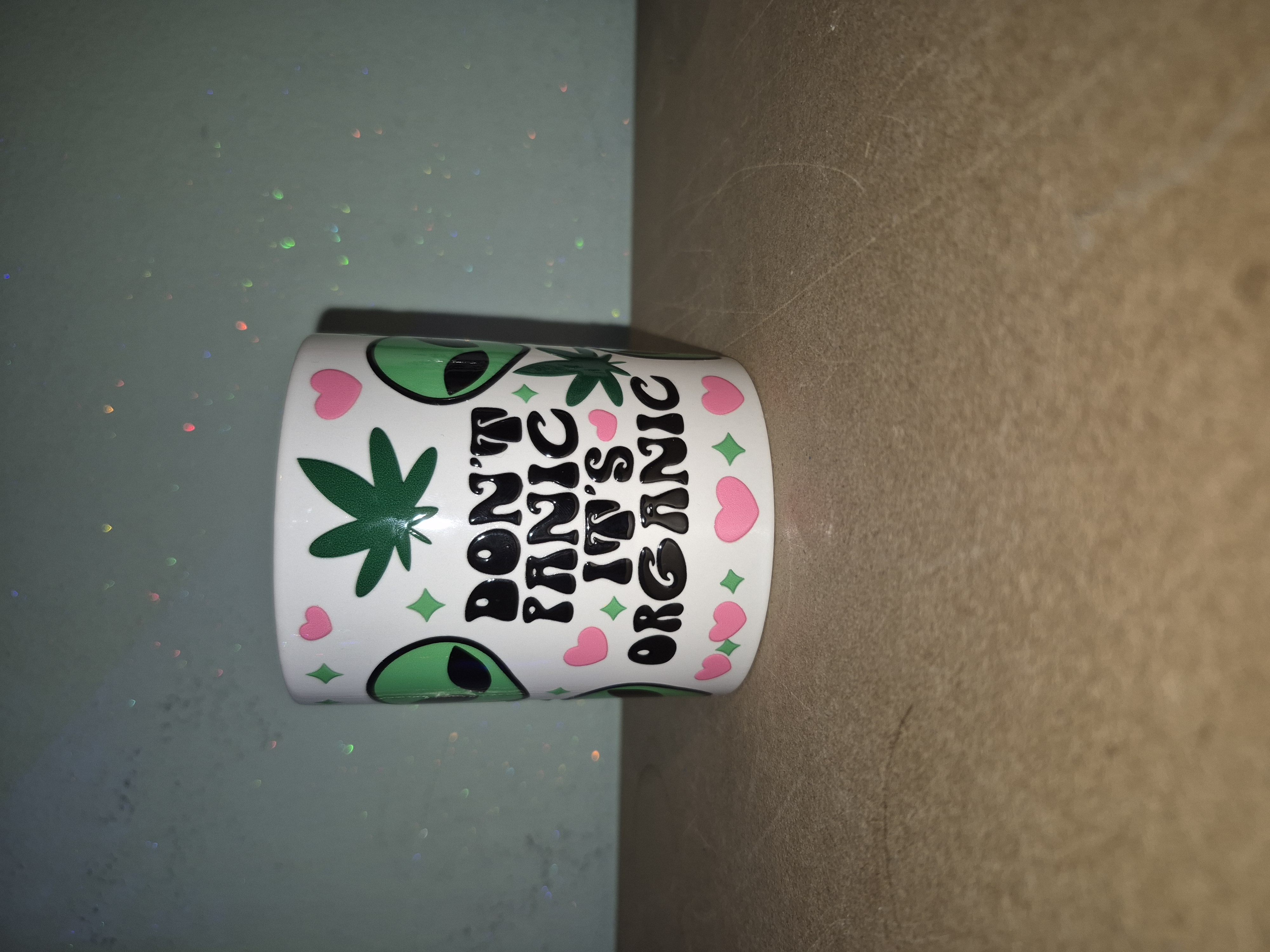 Don't panic, it's organic mug