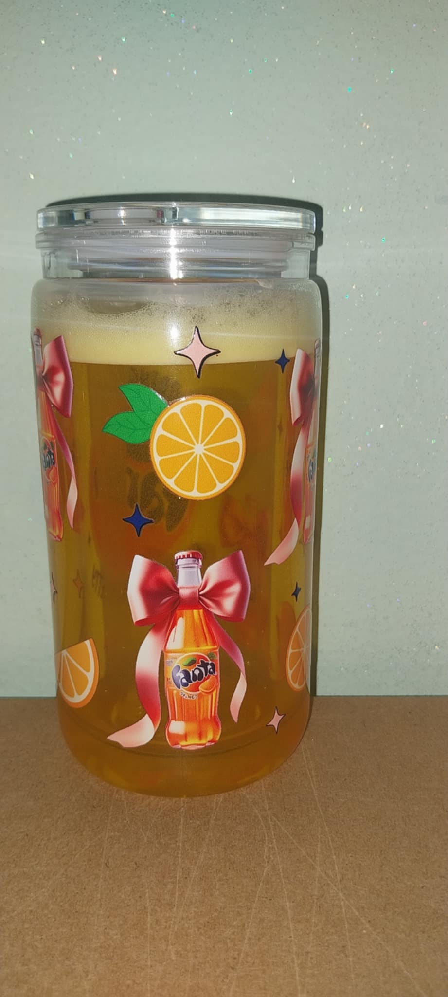 Fanta Style Snowglobe Tumbler