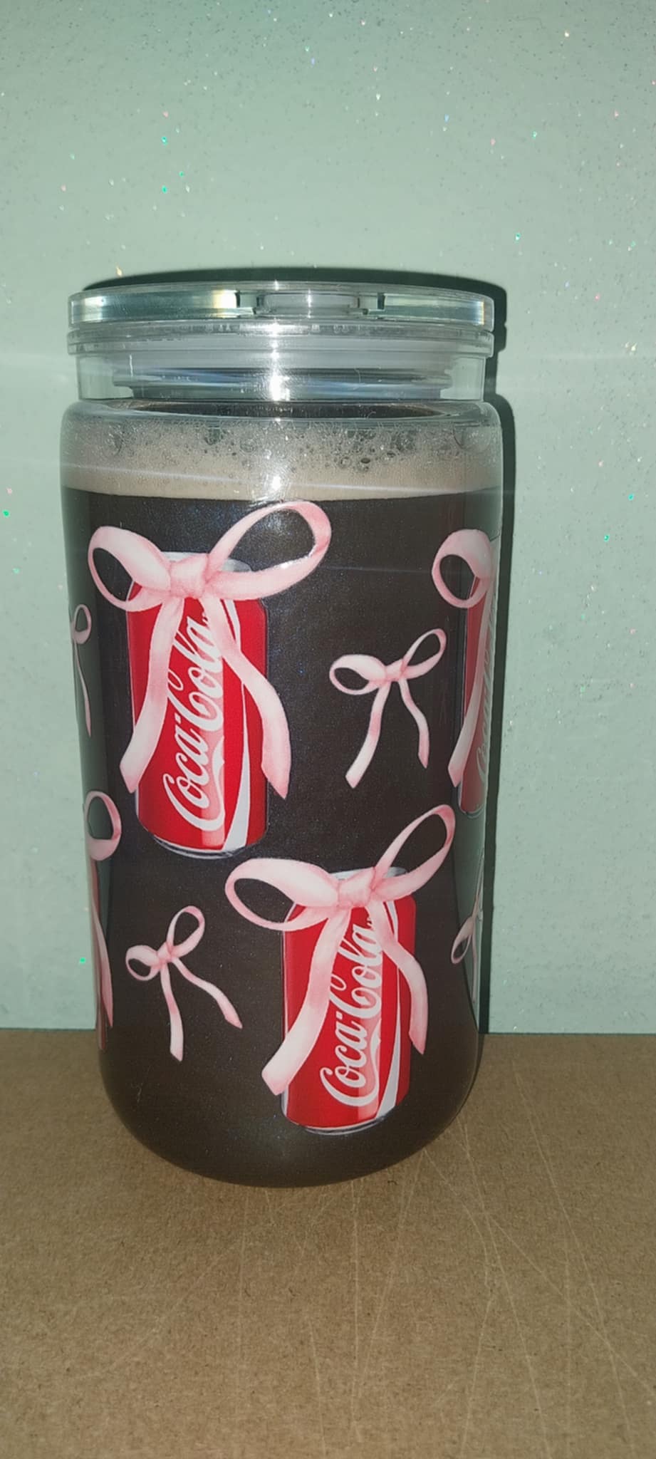 Coke Style Snowglobe Tumbler