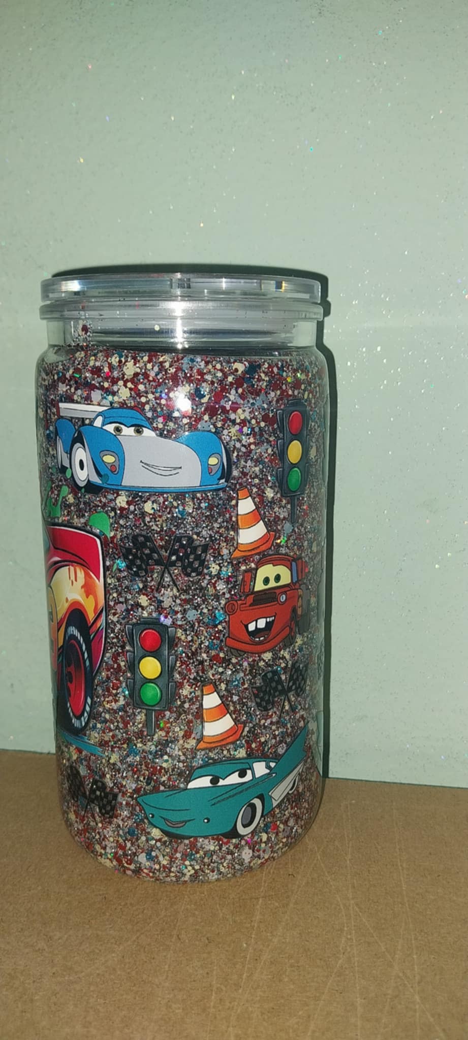 Cars Snowglobe Tumbler