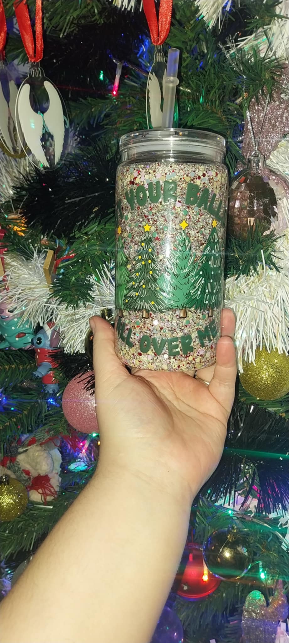 Put Your Balls All Over Me Snowglobe Tumbler