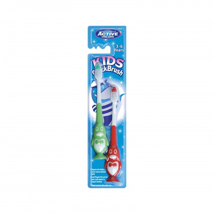 ACTIVE TOOTHBRUSH KIDS QUICKBRUSH 3-6 YEARS 2P
