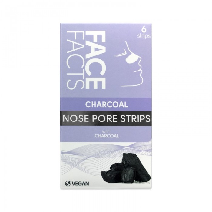 FACE FACTS NOSE PORE STRIPS 6PK CHARCOAL