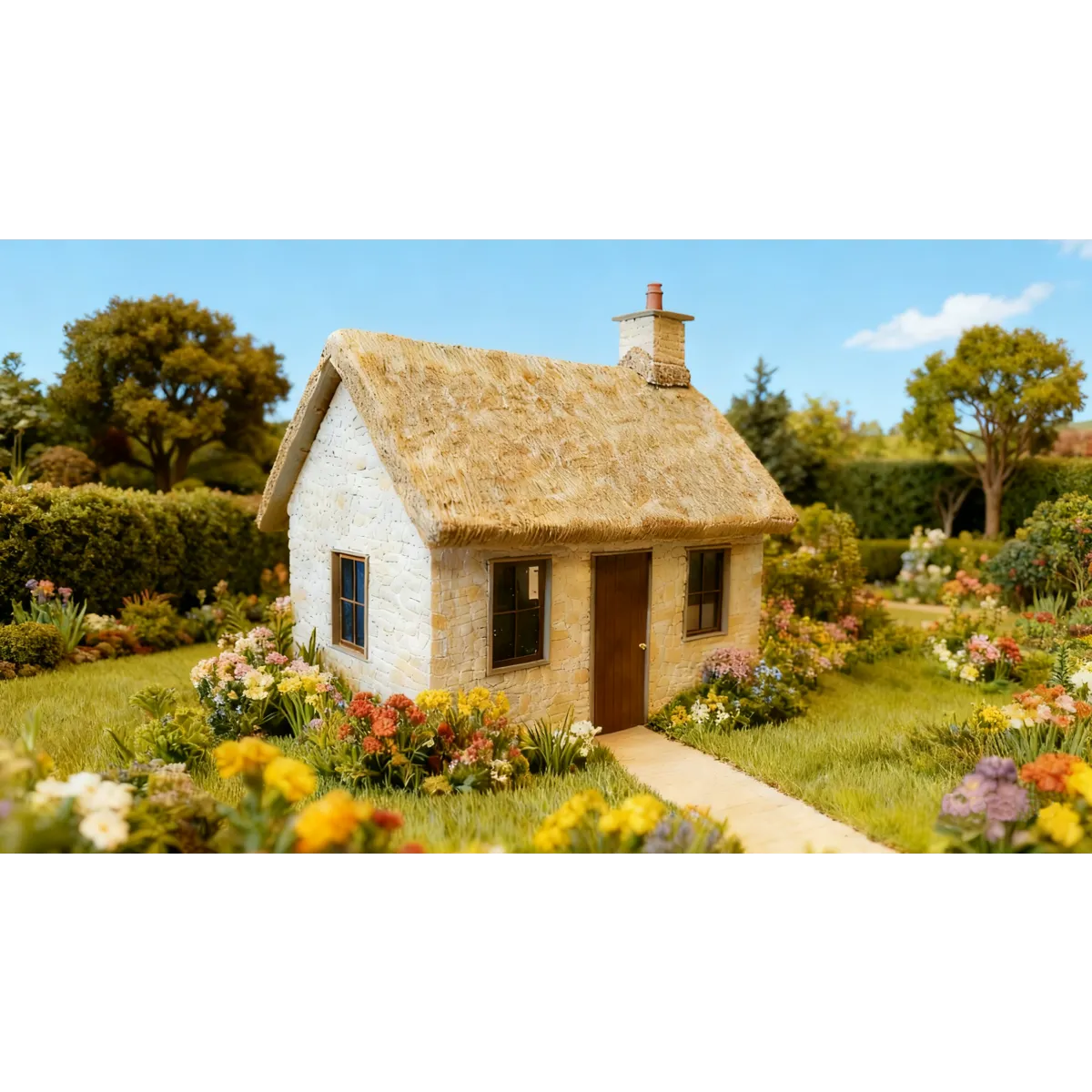 Thatched Roof Cottage 16mm Scale