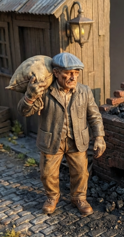Coal Yard Worker 16mm Scale