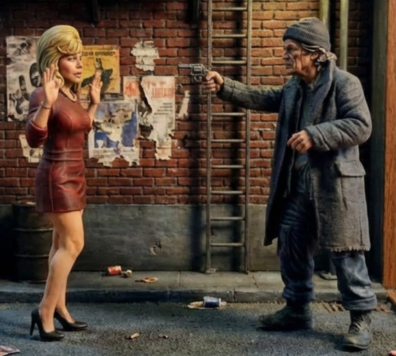 Lady Hands Up Figure 16mm Scale