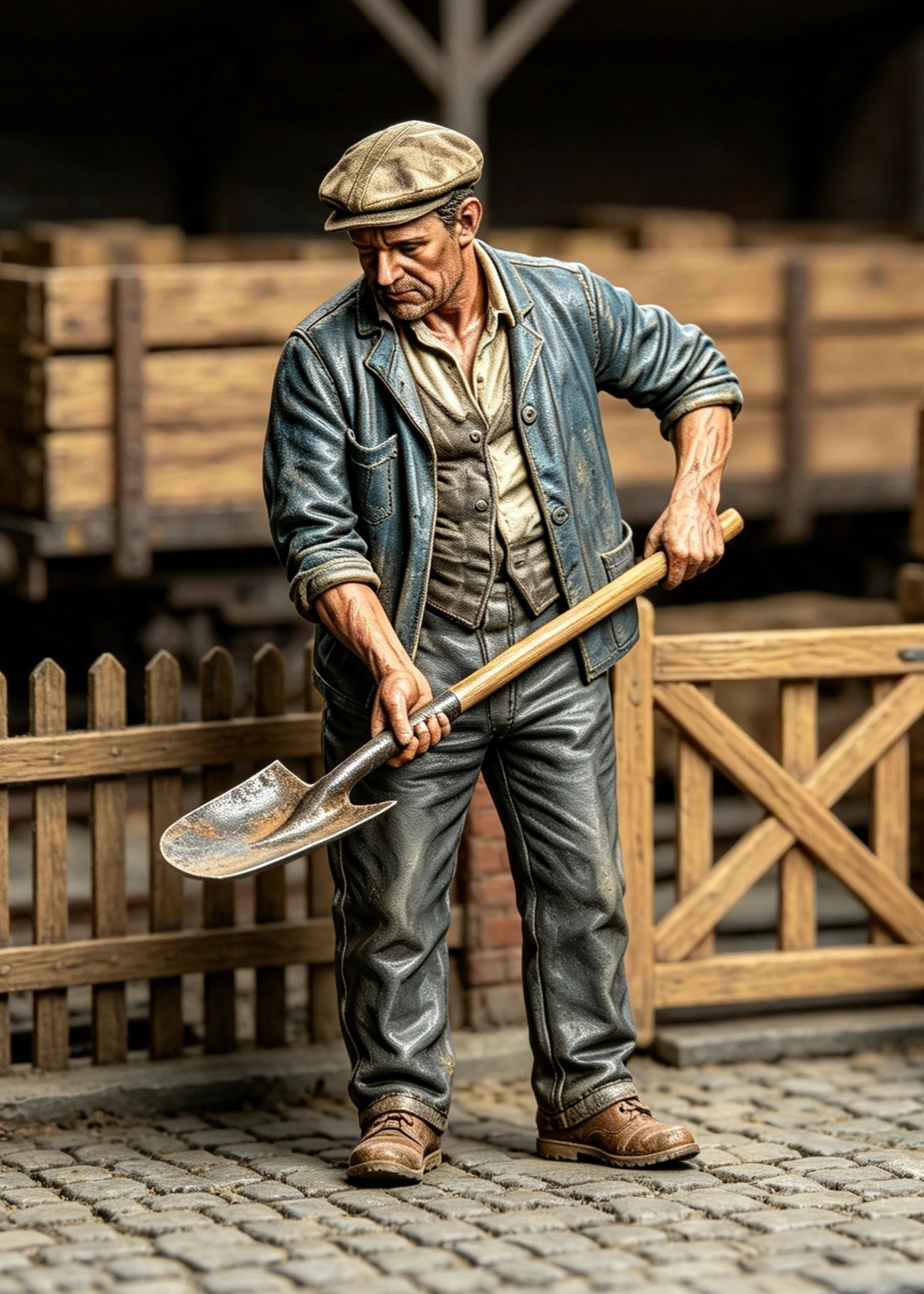 Coal Yard Worker 3 Figure G Scale & LGB