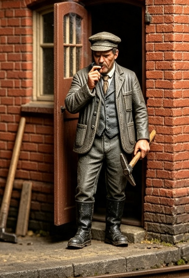 Platelayer Smoking Figure 16mm Scale
