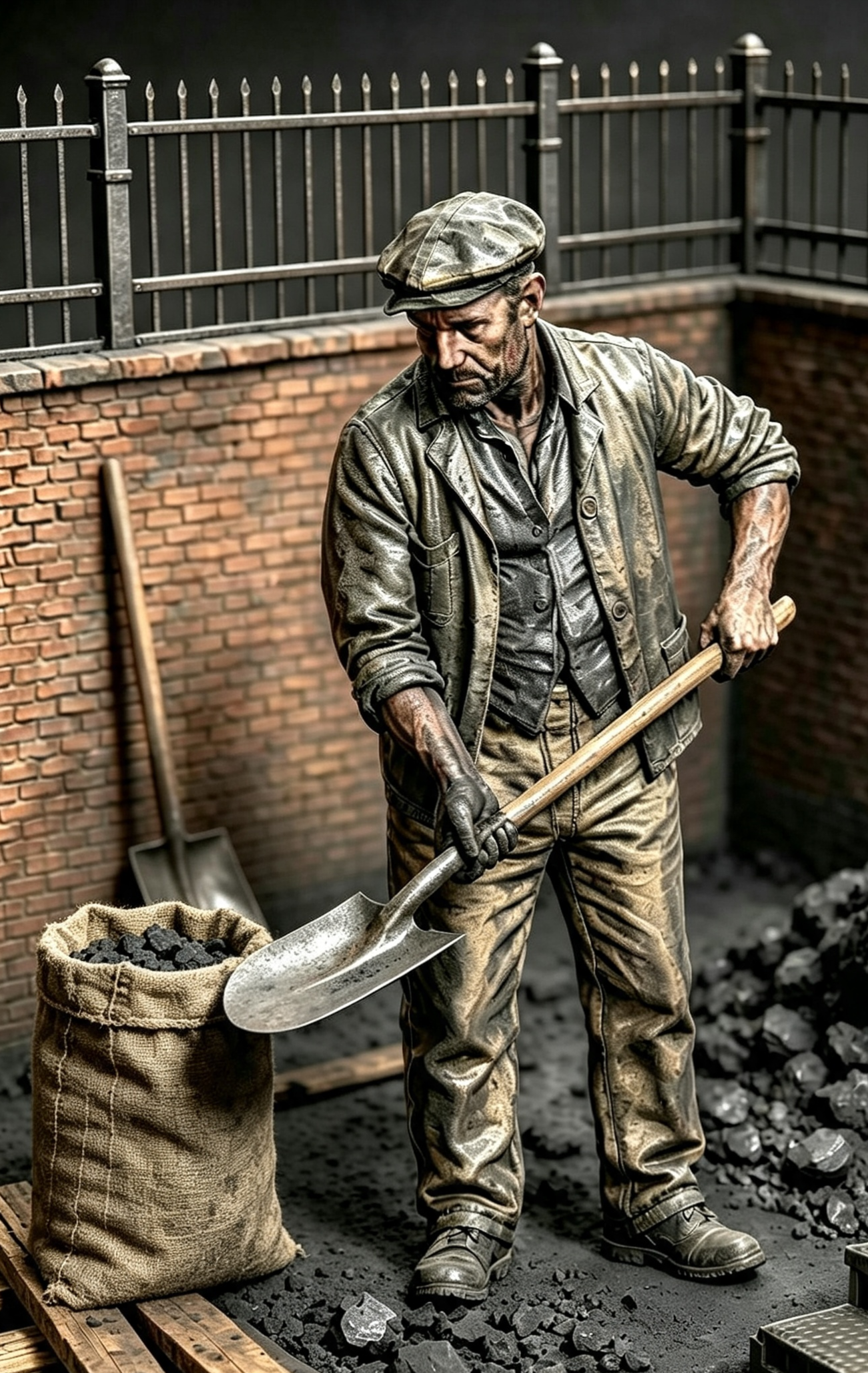 Coal Yard Worker 3 Figure 16mm Scale