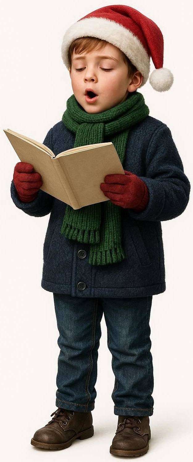 Boy Carol Singing Figure G Scale