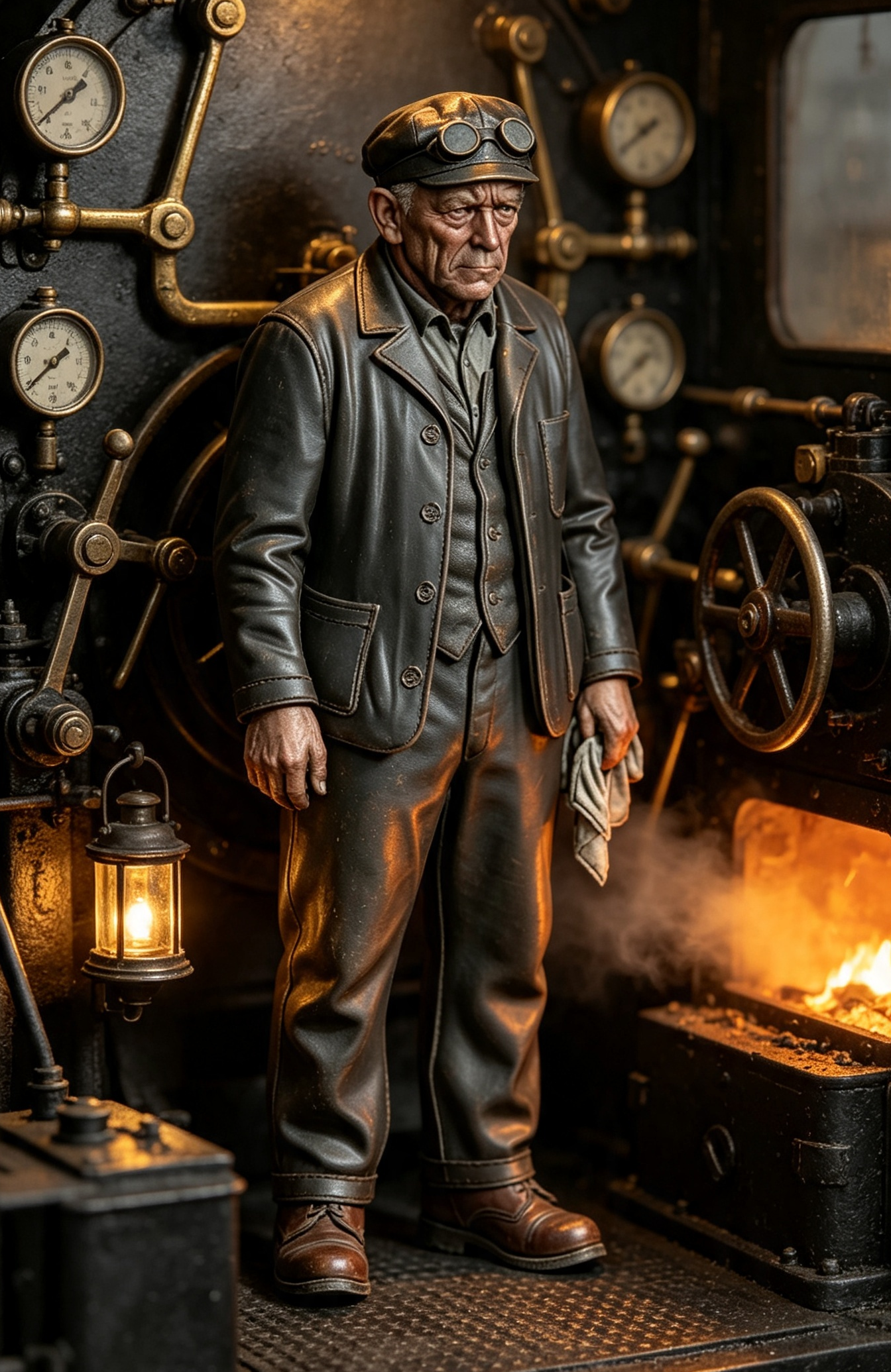 Steam Engine Driver Figure 16mm Scale