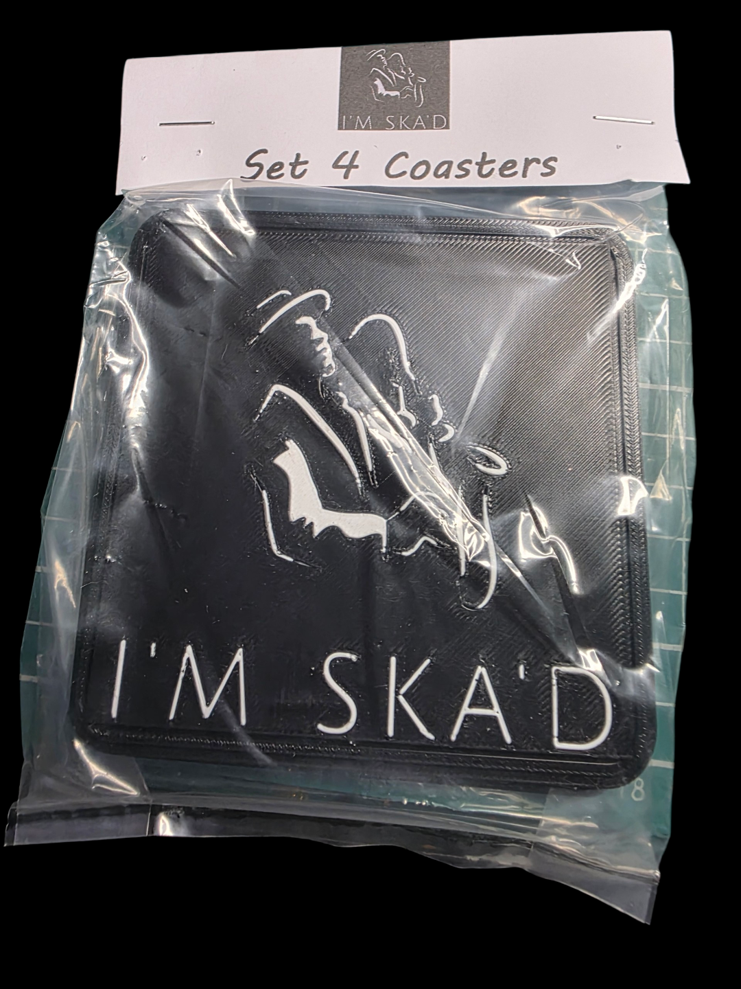 Square I'M SKA'D Coasters