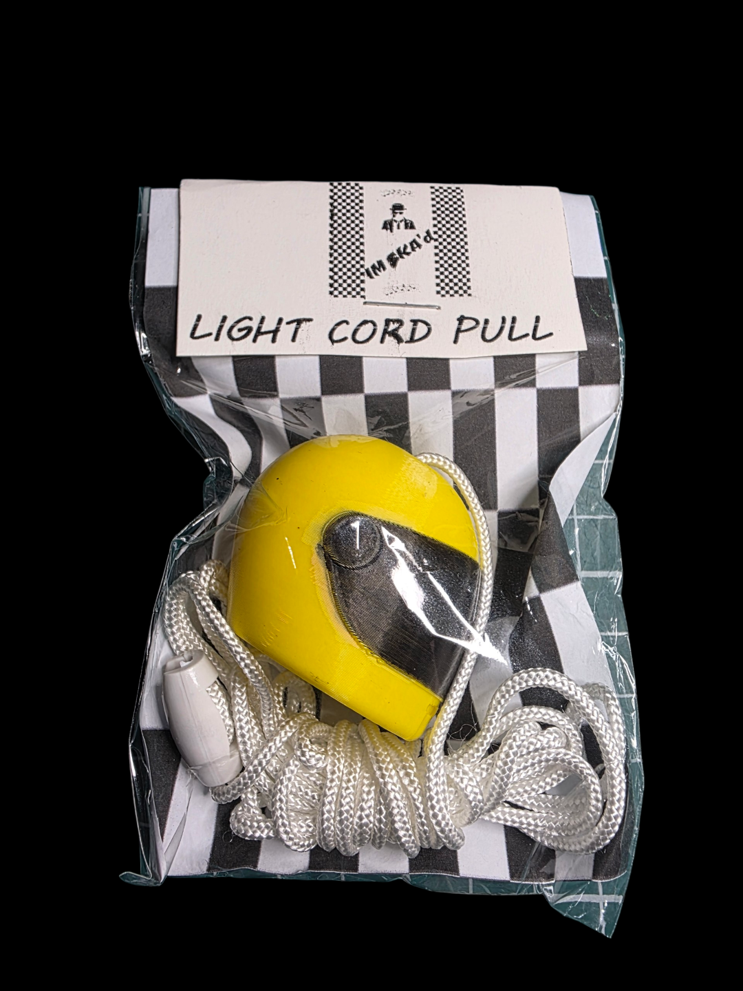 Yellow Crash Helmet Pull cord