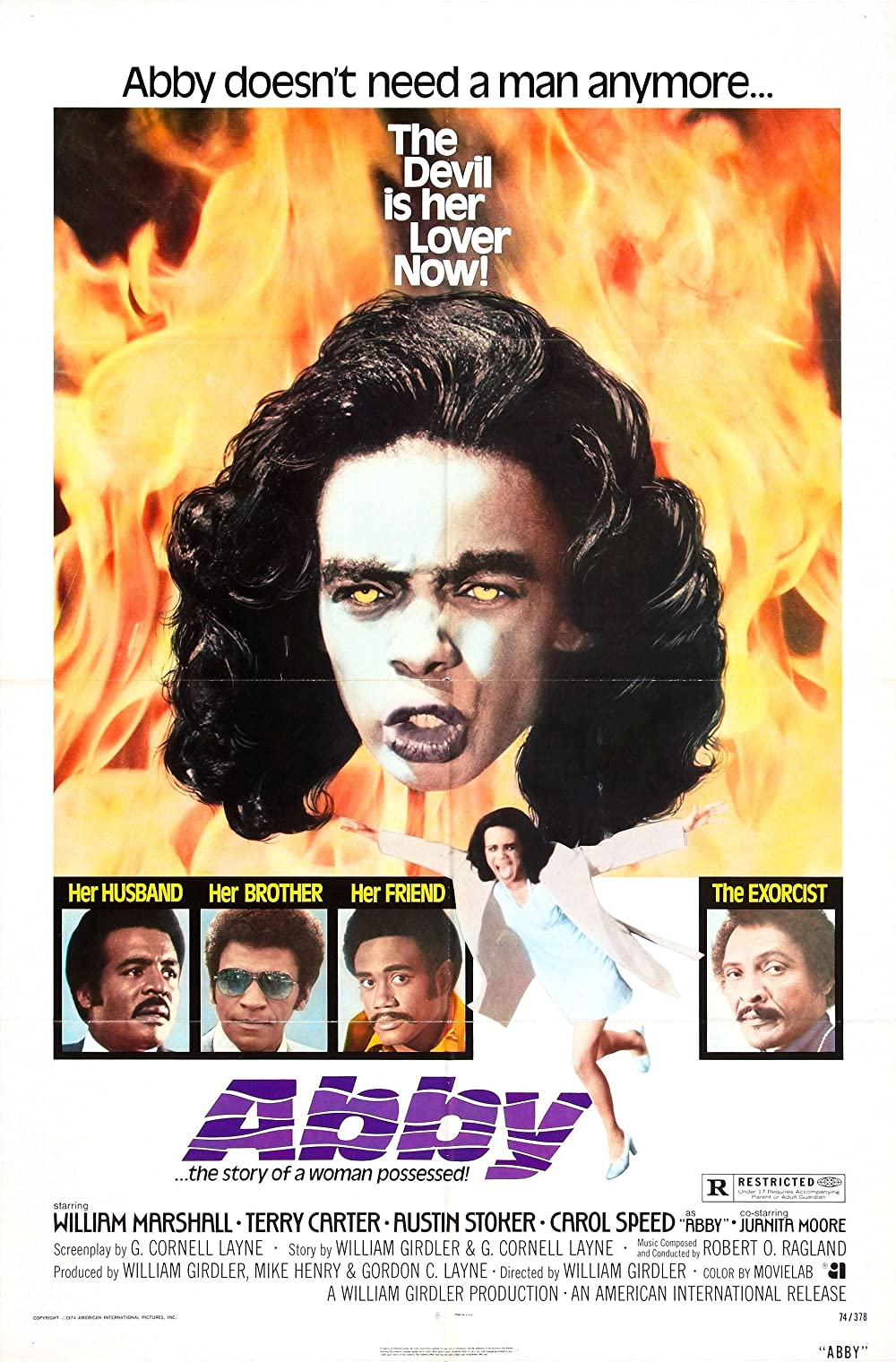 Abby (1974) William Marshall Terry Carter Carol Speed