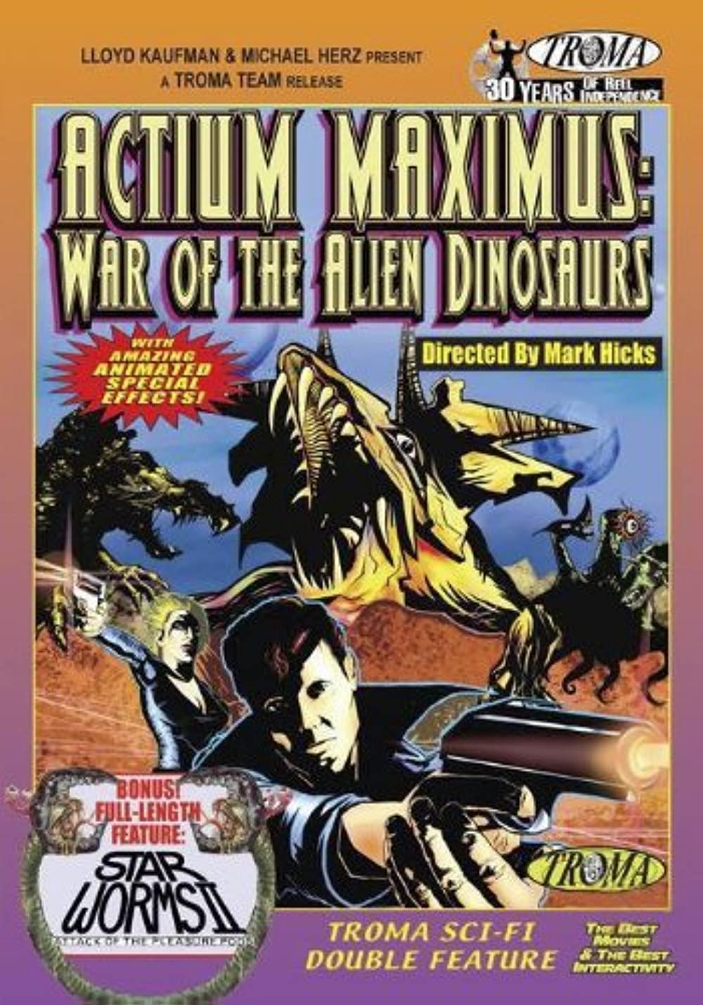 Actium Maximus - War of the Alien Dinosaurs (2005) Troma Lloyd Kaufman Mark Hicks