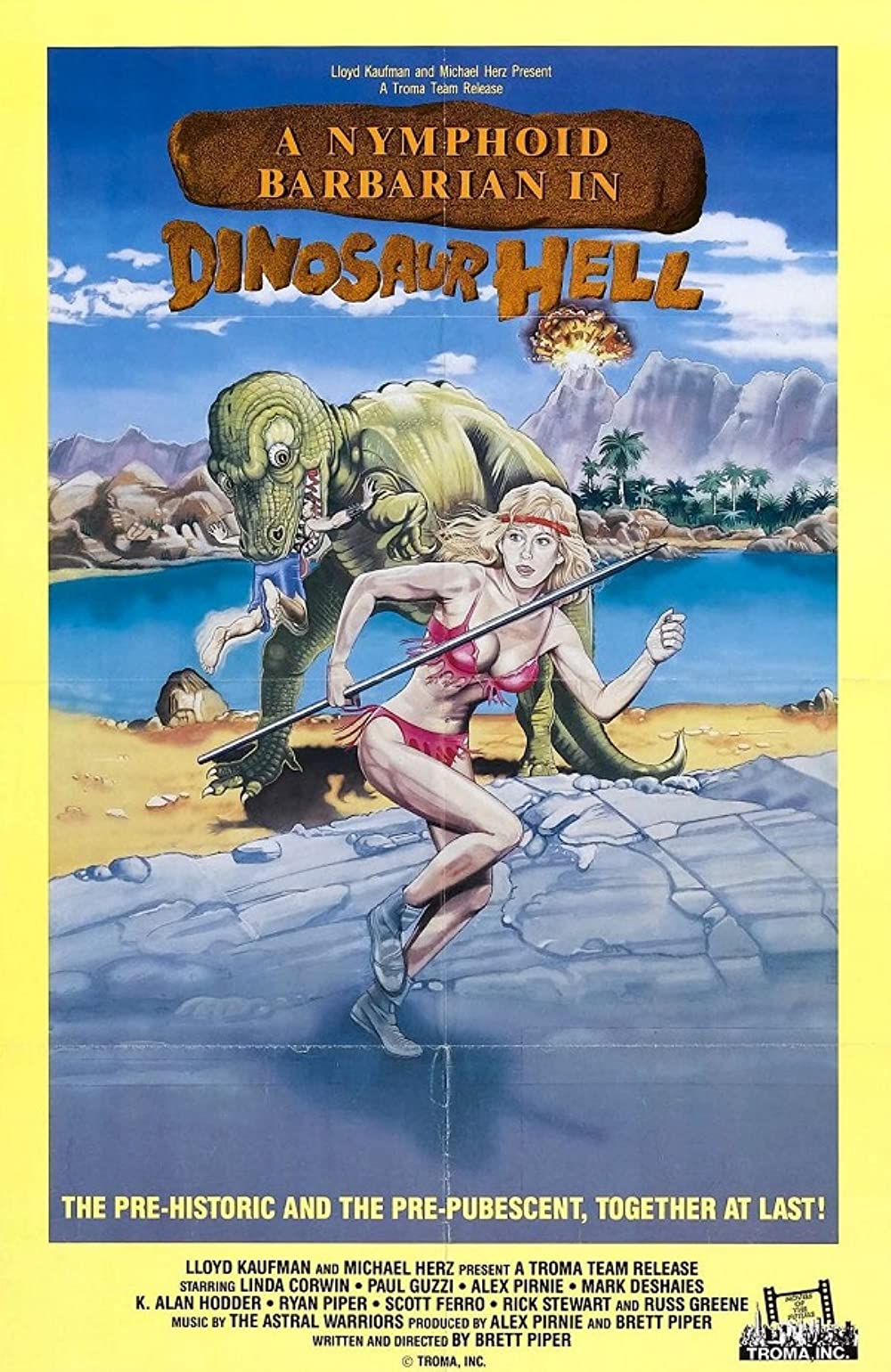 A Nymphoid Barbarian In Dinosaur Hell (1990) Troma Paul Guzzi Lloyd Kaufman