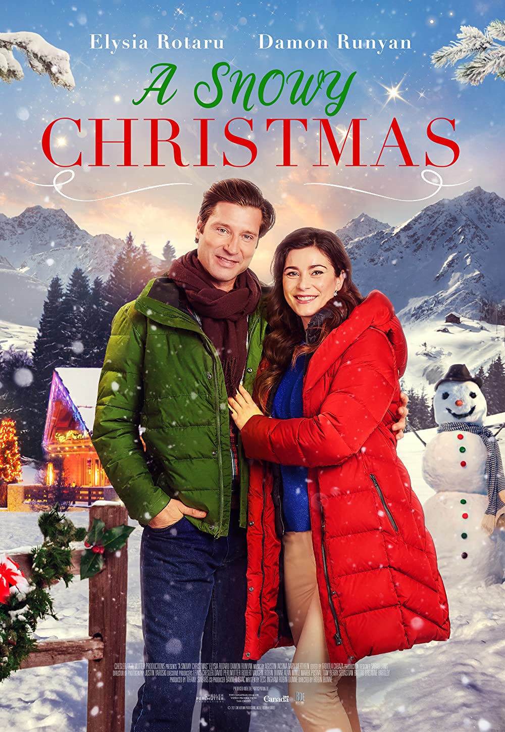 A Snowy Christmas (2021) Elysia Rotarn Damon Runyan