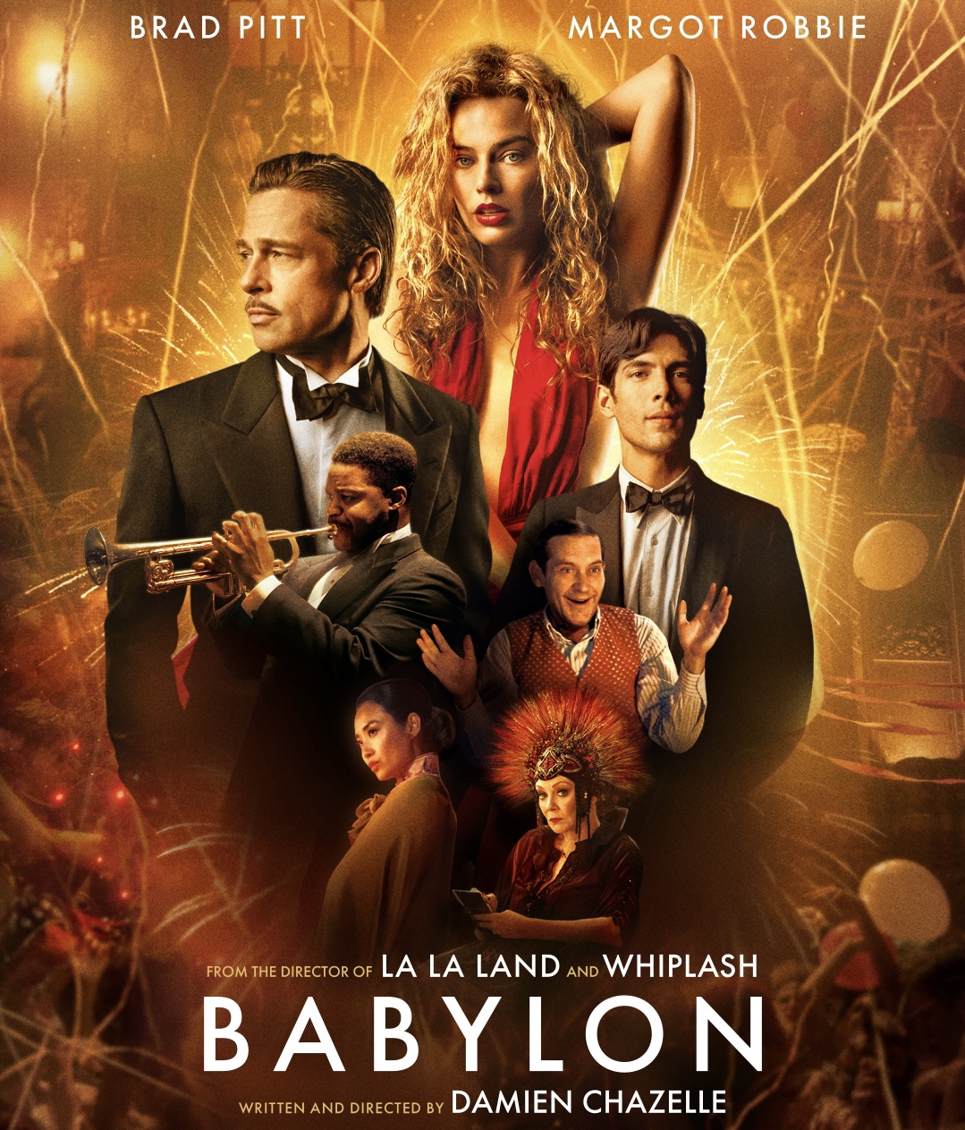 Babylon (2022) Brad Pitt Margot Robbie
