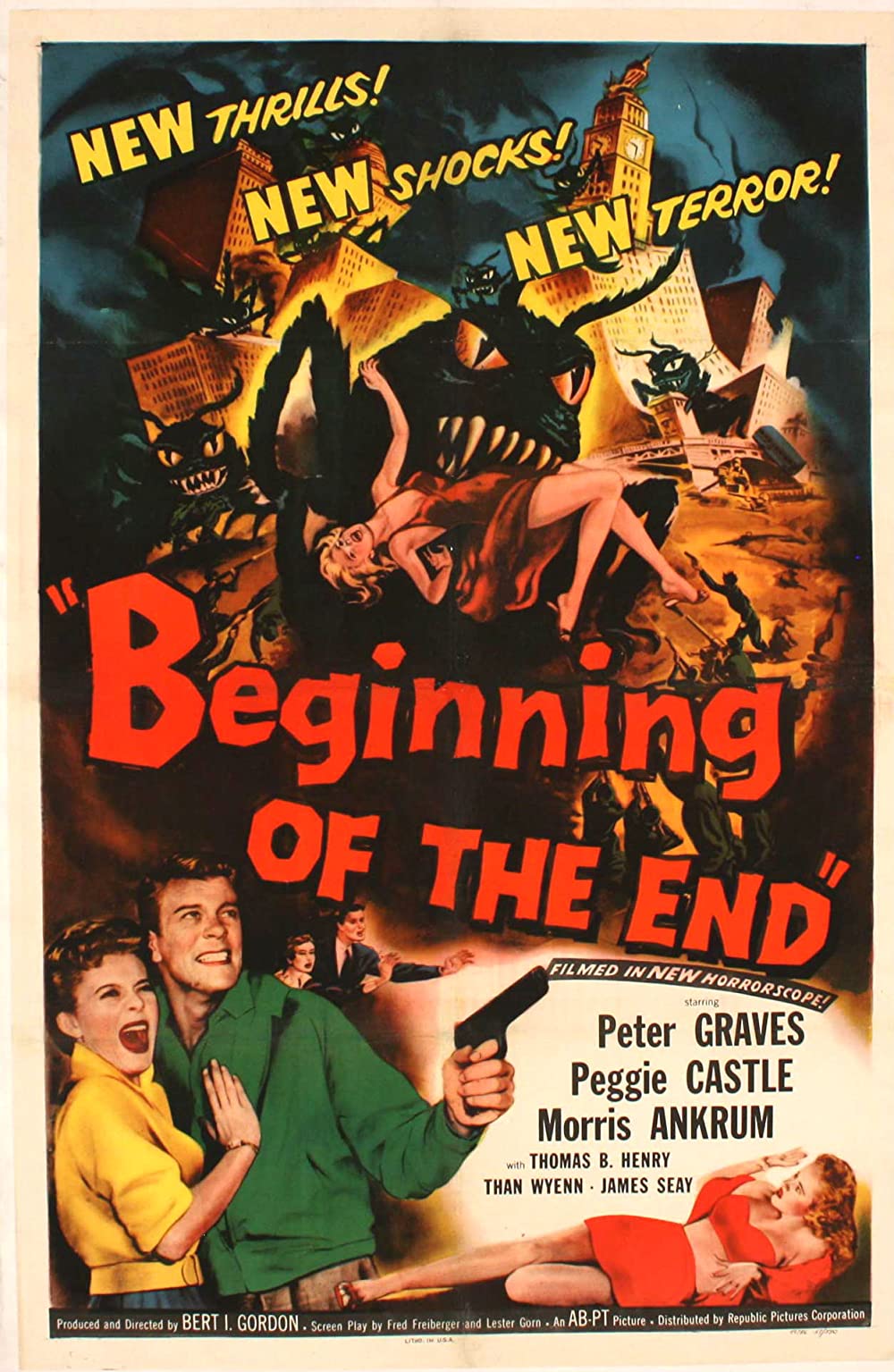 Beginning of the End (1957) Colorized Peter Graves Peggie Castle