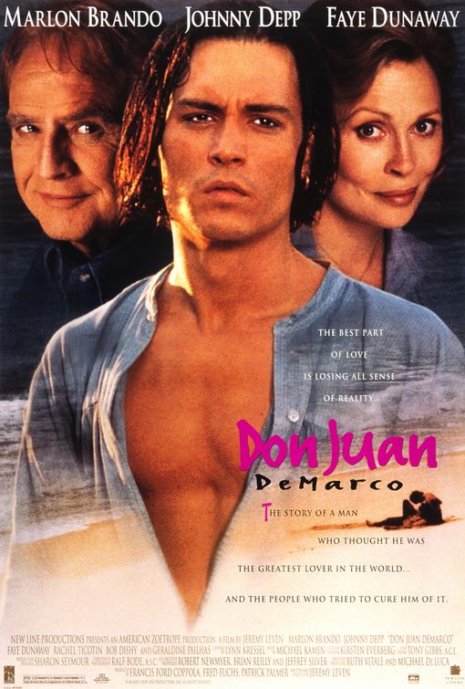 Don Juan DeMarco (1994) Johnny Depp Marlon Brando Faye Dunaway