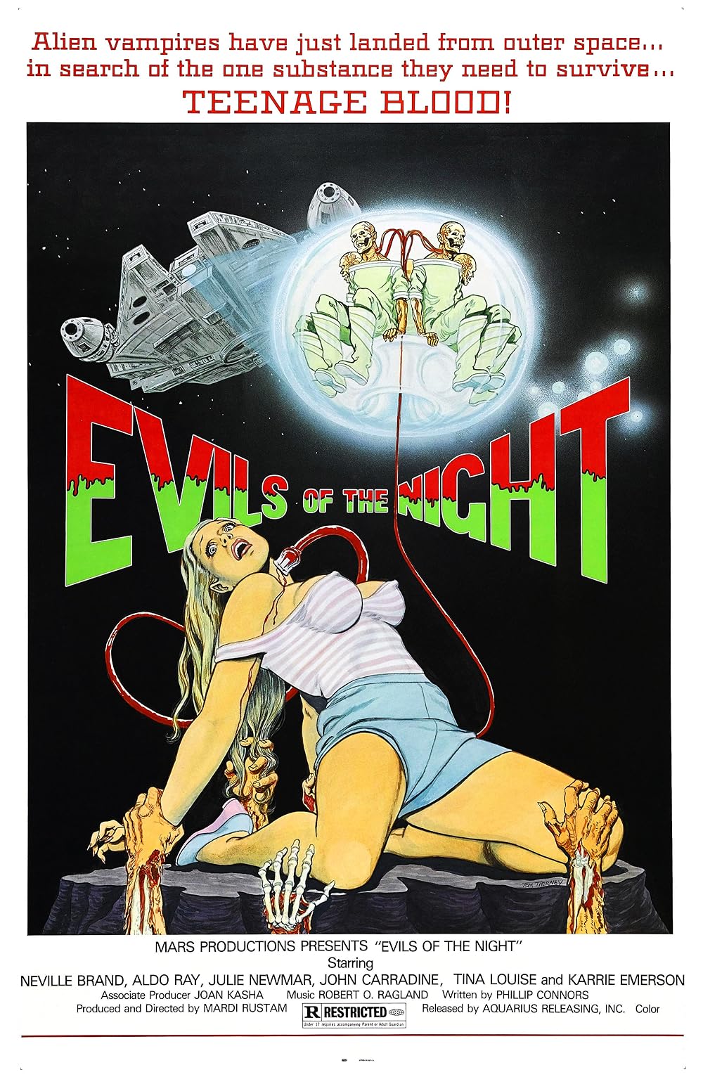 Evils of the Night (1985) Neville Brand Julie Newmar John Carradine Tina Louise