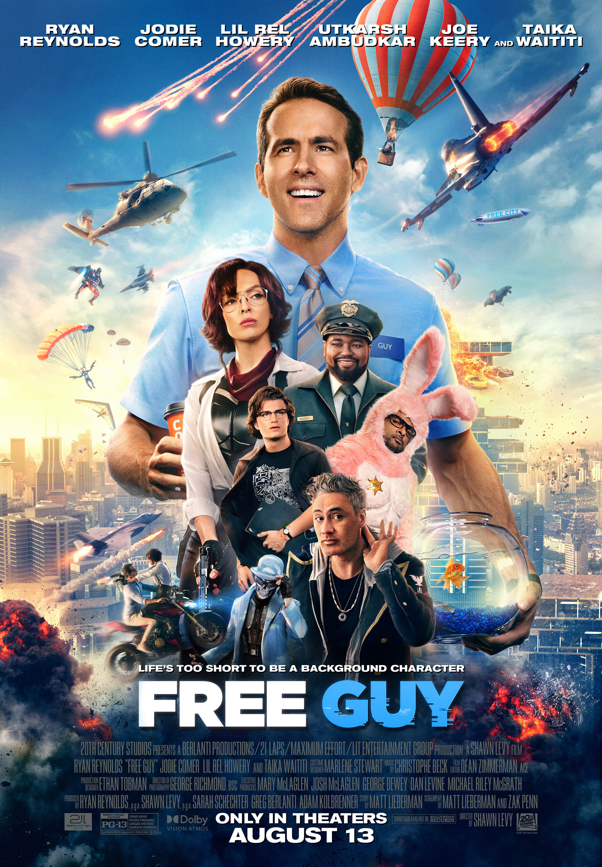 Free Guy (2021) Ryan Reynolds Jodie Comer