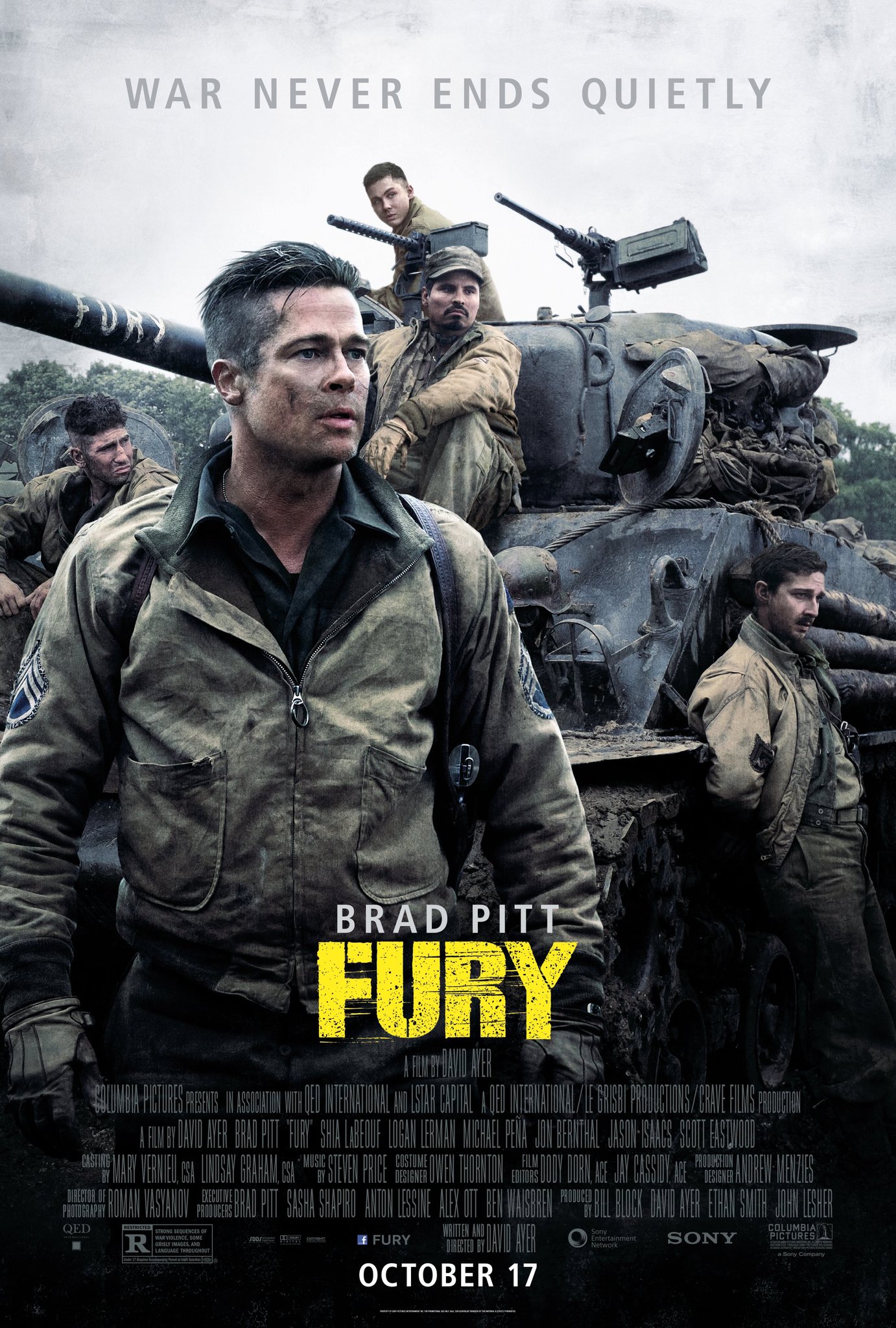 Fury (2014) Brad Pitt