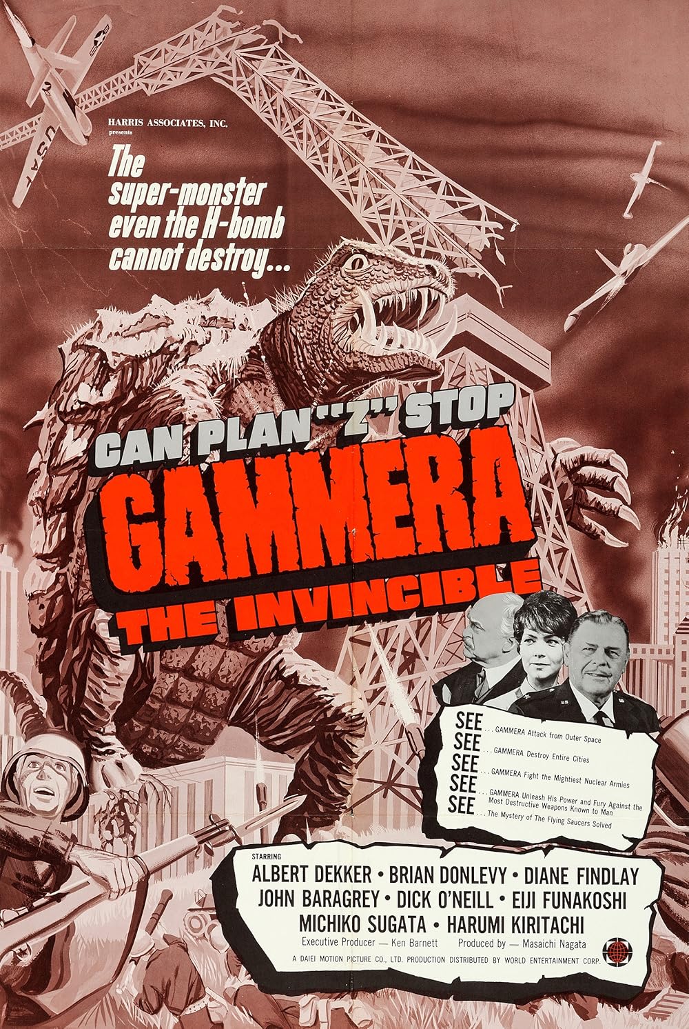 Gammera The Invincible (1966) Albert Dekker Dick O'Neill Diane Findlay